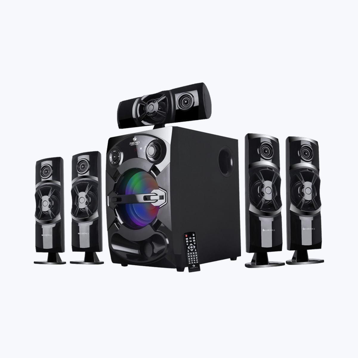 Zeb-Trump BTRUCFO - 5.1 Speaker - Zebronics - subwoofer with 5 satellites and remote control