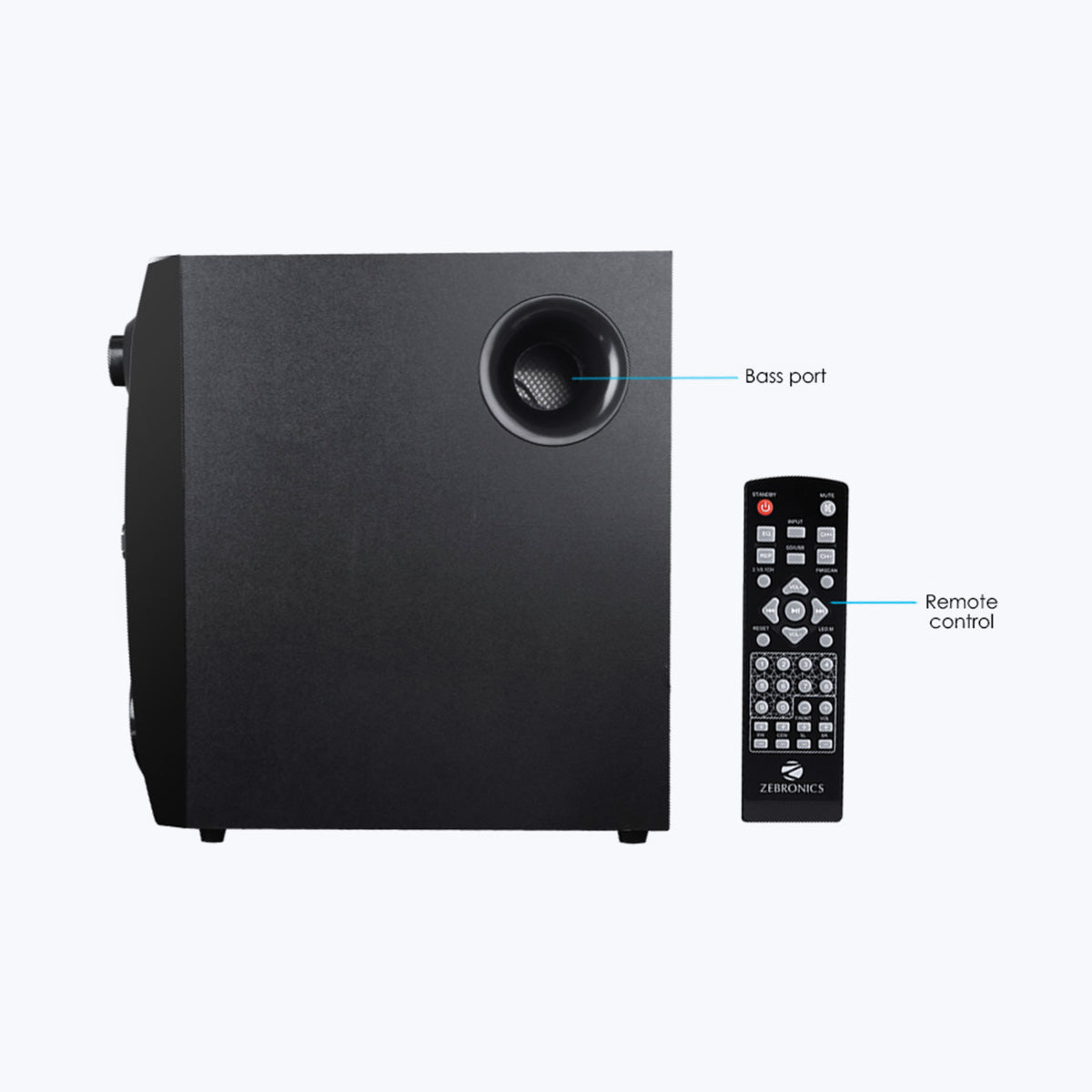 Zeb-Trump BTRUCFO - 5.1 Speaker - Zebronics - Bass port