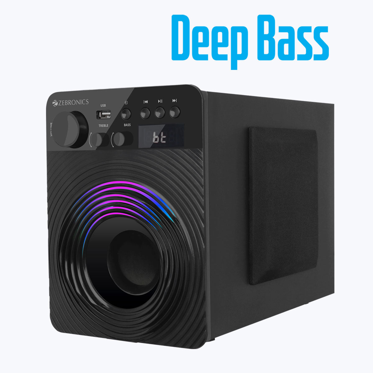 Zeb-Udaan Pro-4 - 4.1 Speaker - Zebronics -  Subwoofer with Deep Bass and LED display