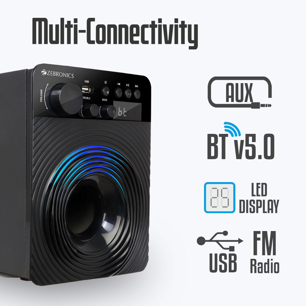 Zeb-Udaan Pro-4 - 4.1 Speaker - Zebronics - Multiconnectivity