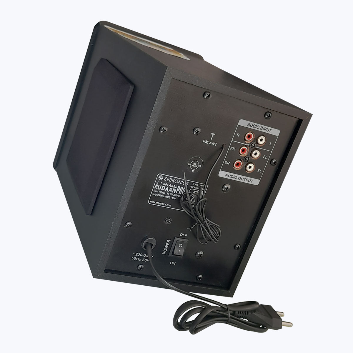 Zeb-Udaan Pro-4 - 4.1 Speaker - Zebronics - Back Panel description