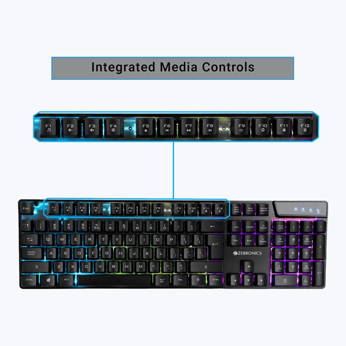 Zeb-War - Premium Gaming Keyboard and Mouse Combo - Zebronics