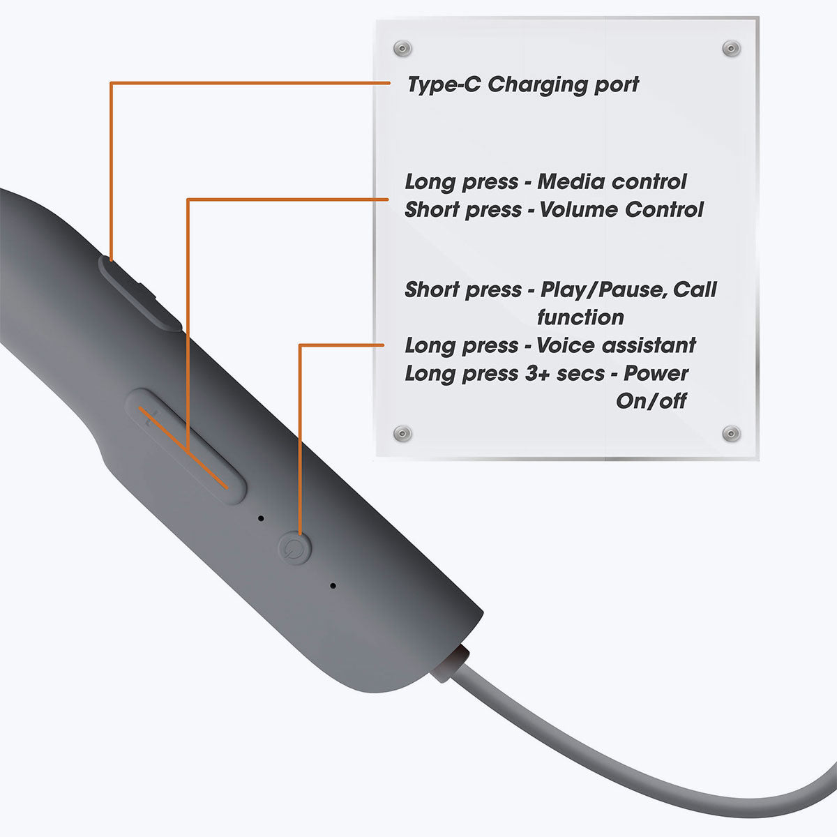 Zeb-Yoga 3 - Wireless Neckband Earphone - Zebronics