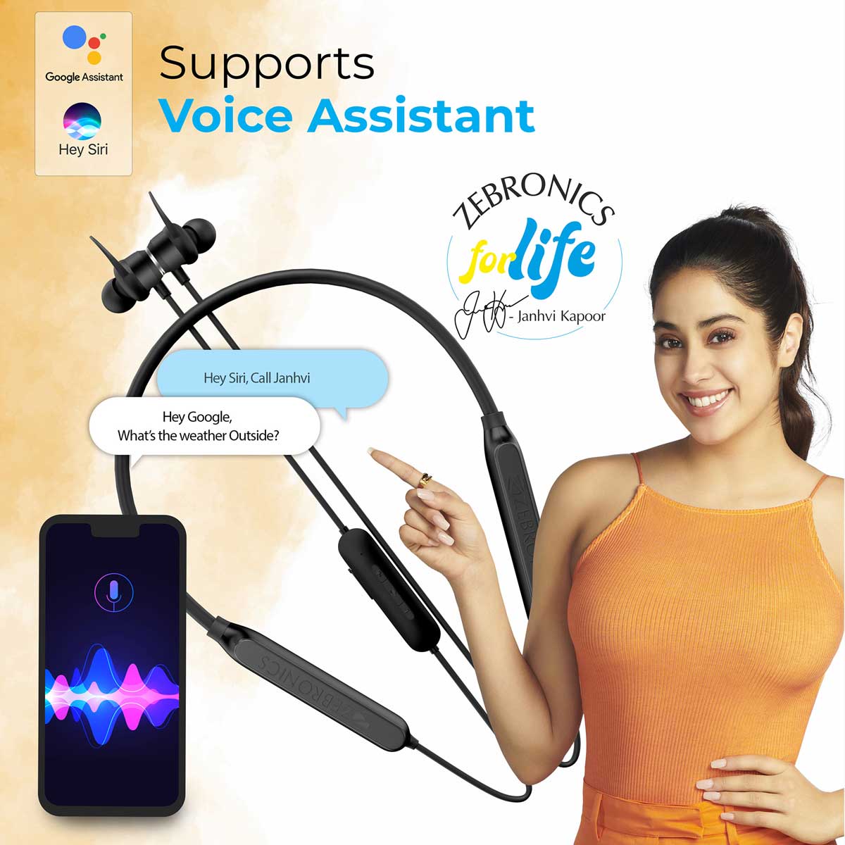 Zeb Yoga 6 - Wireless Neckband Earphone - Zebronics