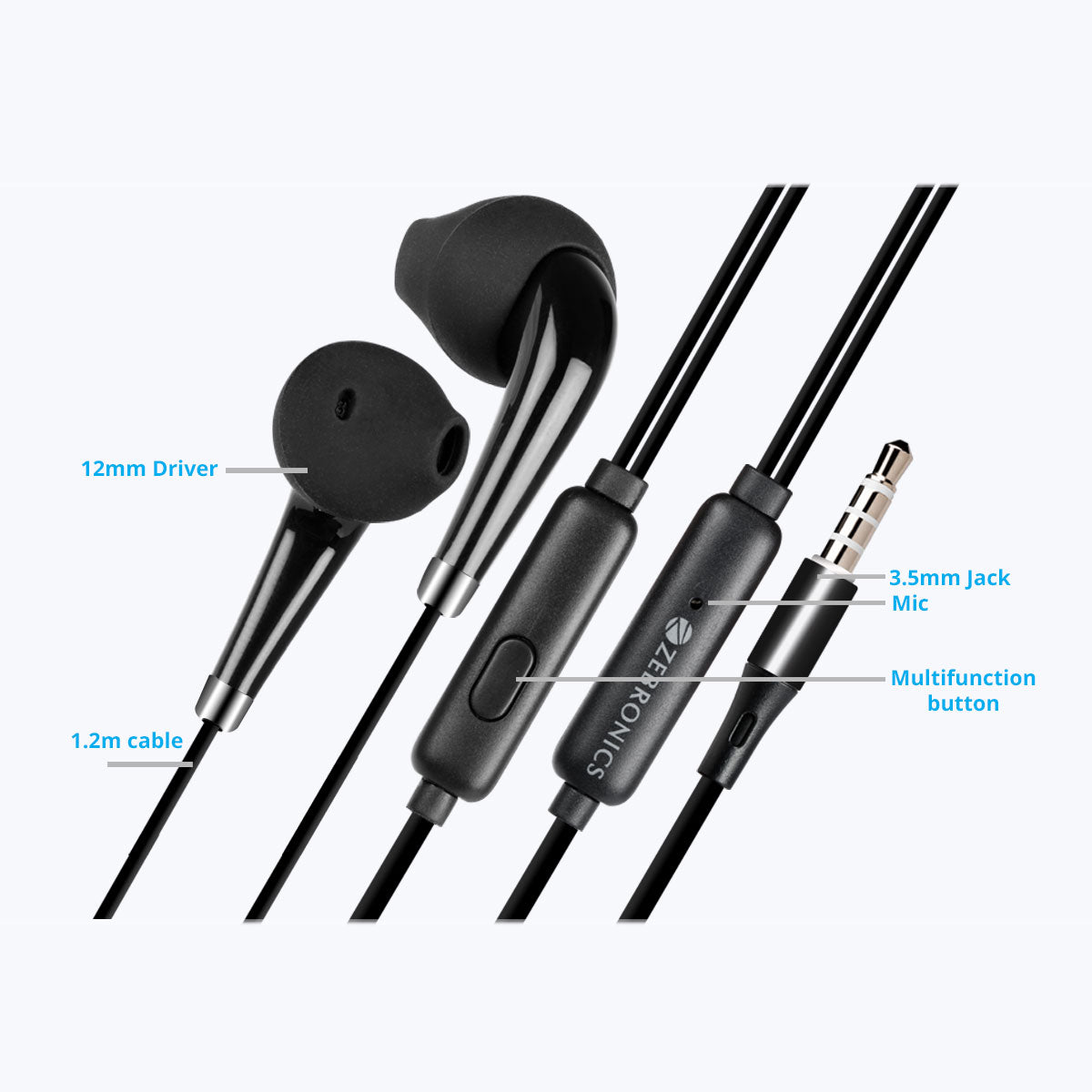 Zeb-Calyx - Wired Earphone - Zebronics