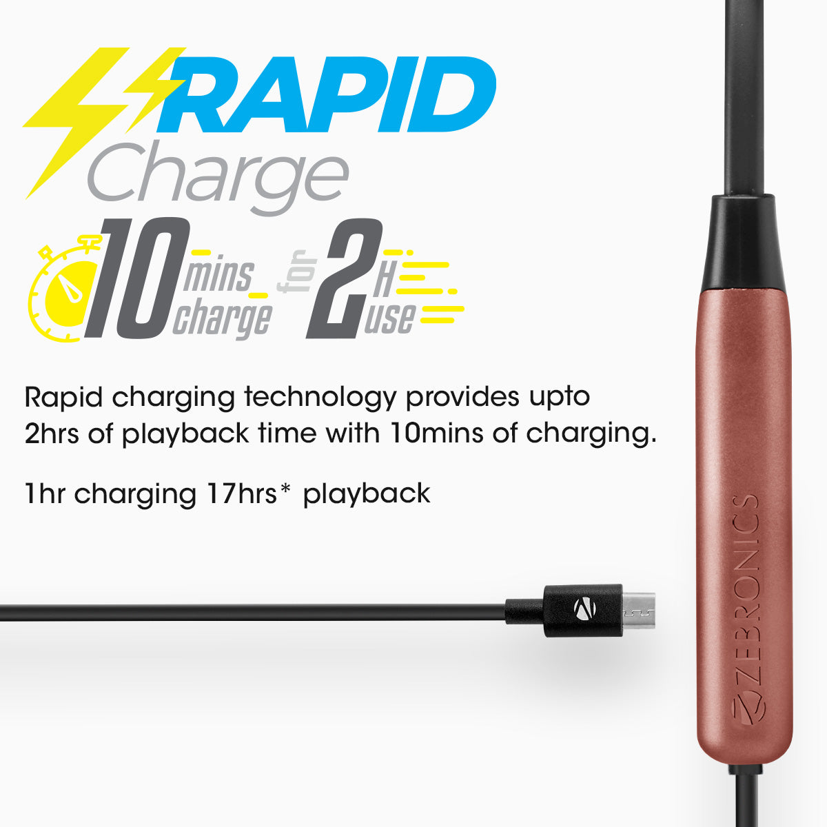 Zeb-Evolve - Wireless Neckband Earphone - Zebronics