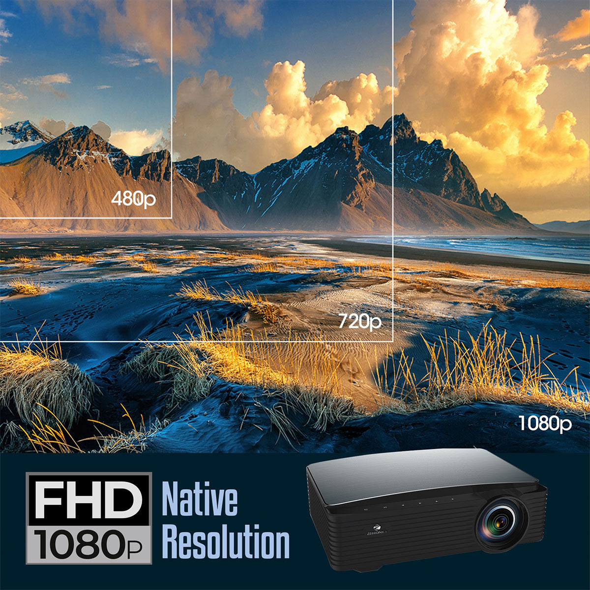 Zeb-PixaPlay 16 - LED Projector - Zebronics