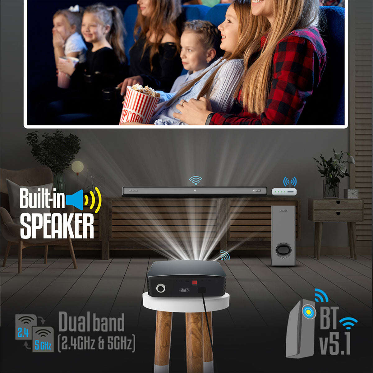Zeb-PixaPlay 16 - LED Projector - Zebronics