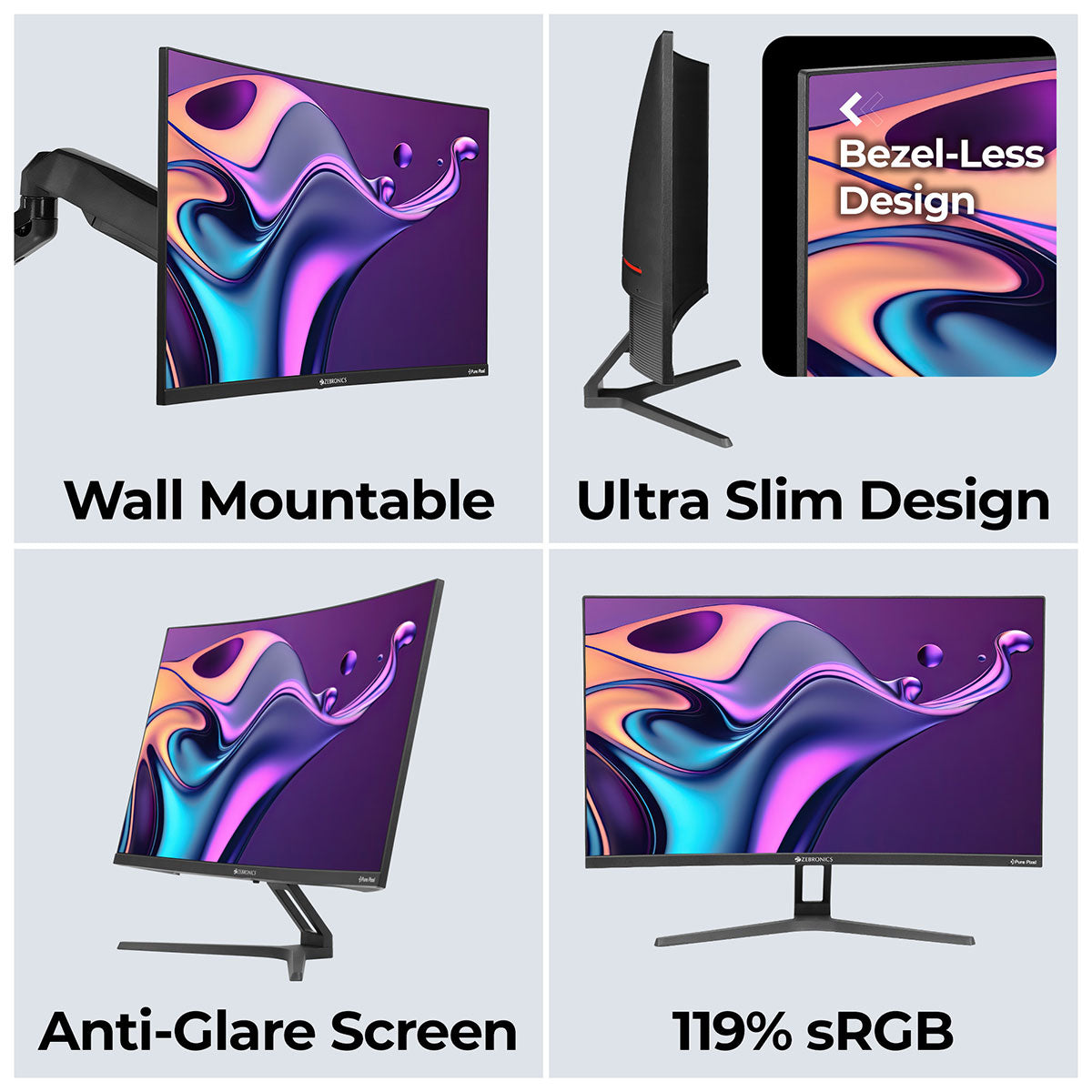Zeb-S27B - Curved Gaming Monitor - Zebronics