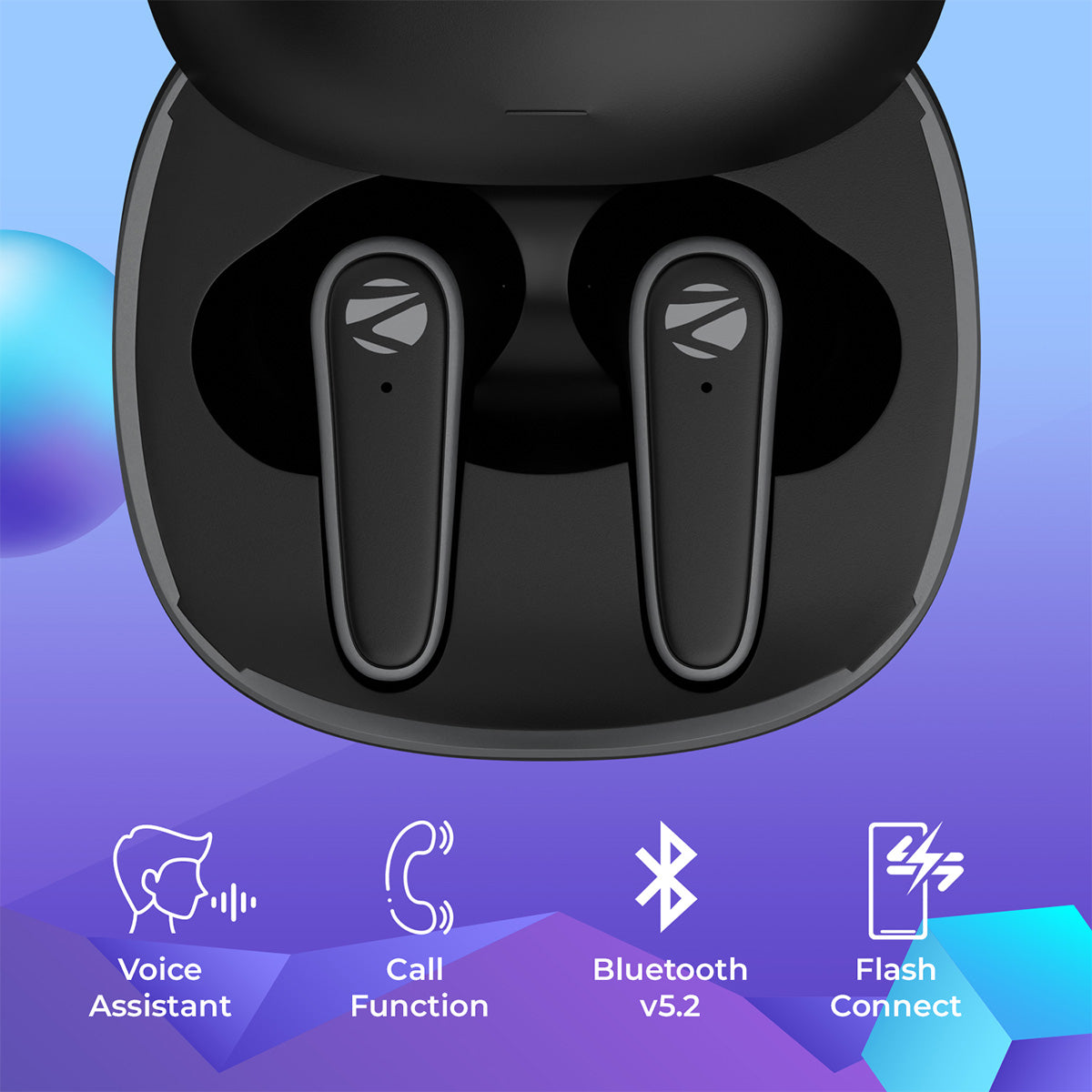 Zeb-PODS 1 - Wireless Earbuds - Zebronics