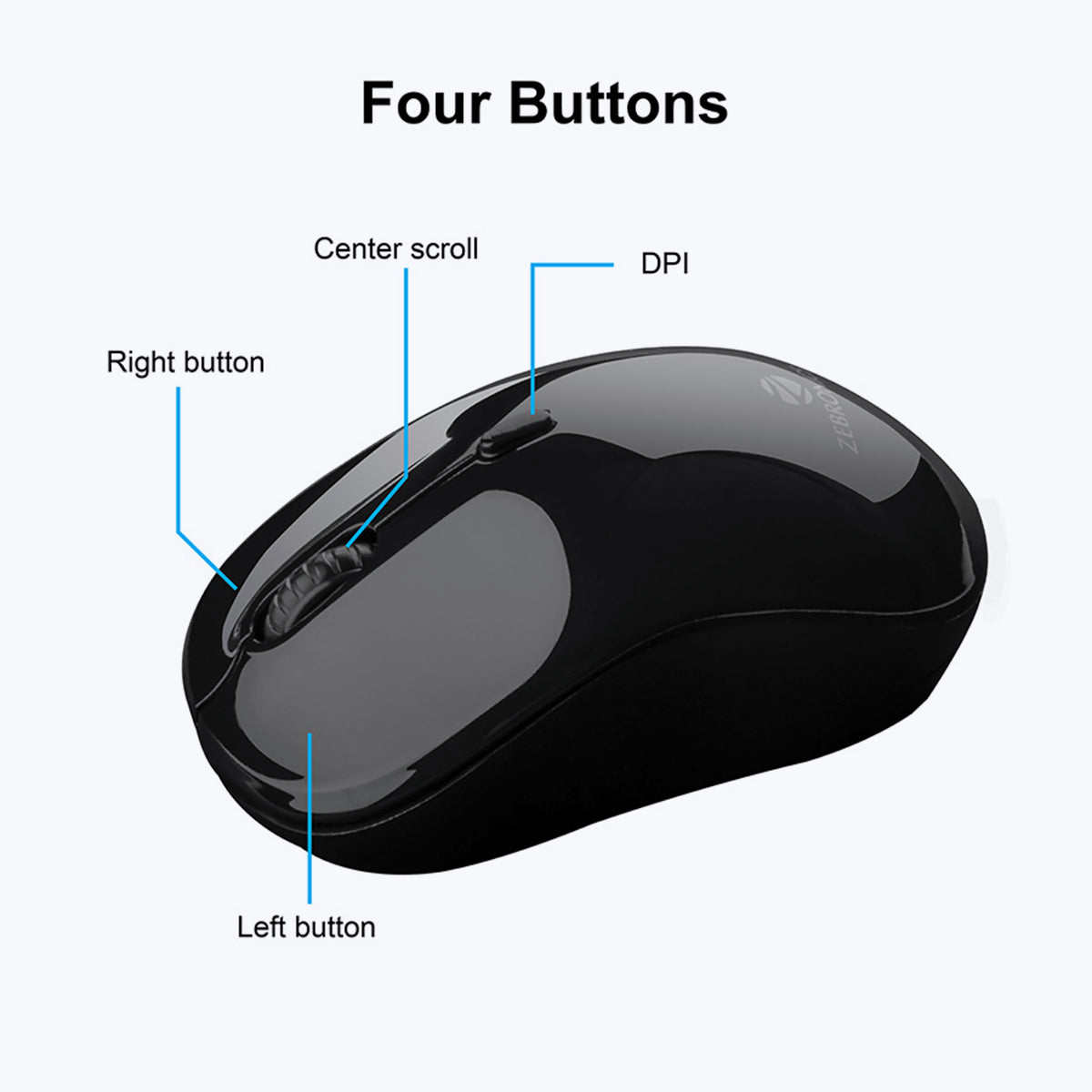 Zeb-Shine - Wireless Mouse - Zebronics