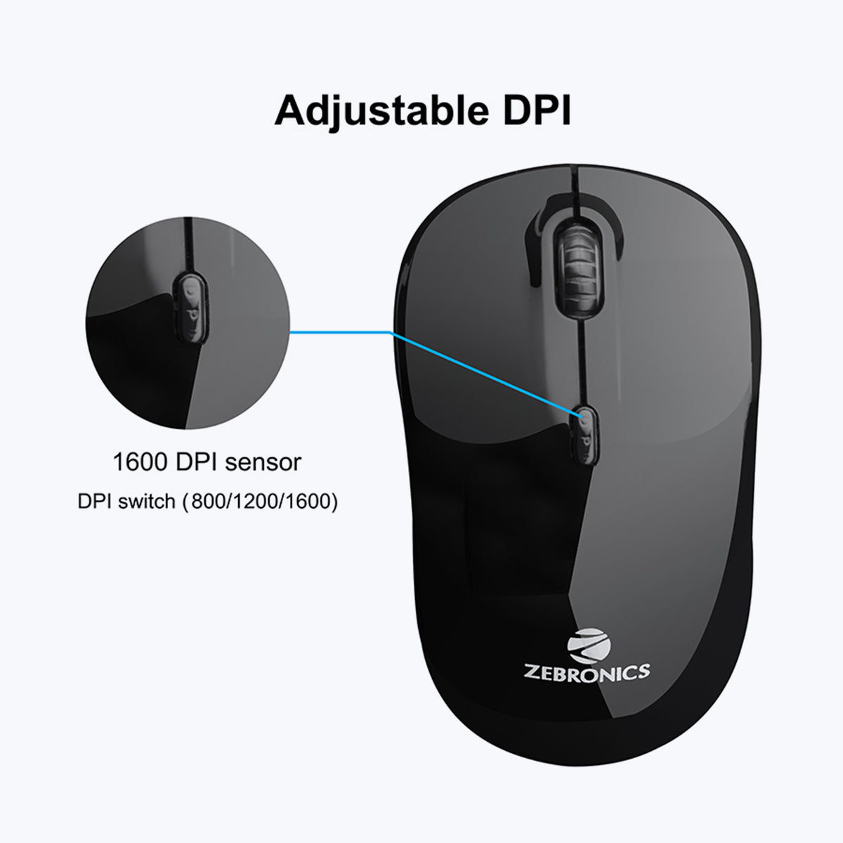 Zeb-Shine - Wireless Mouse - Zebronics