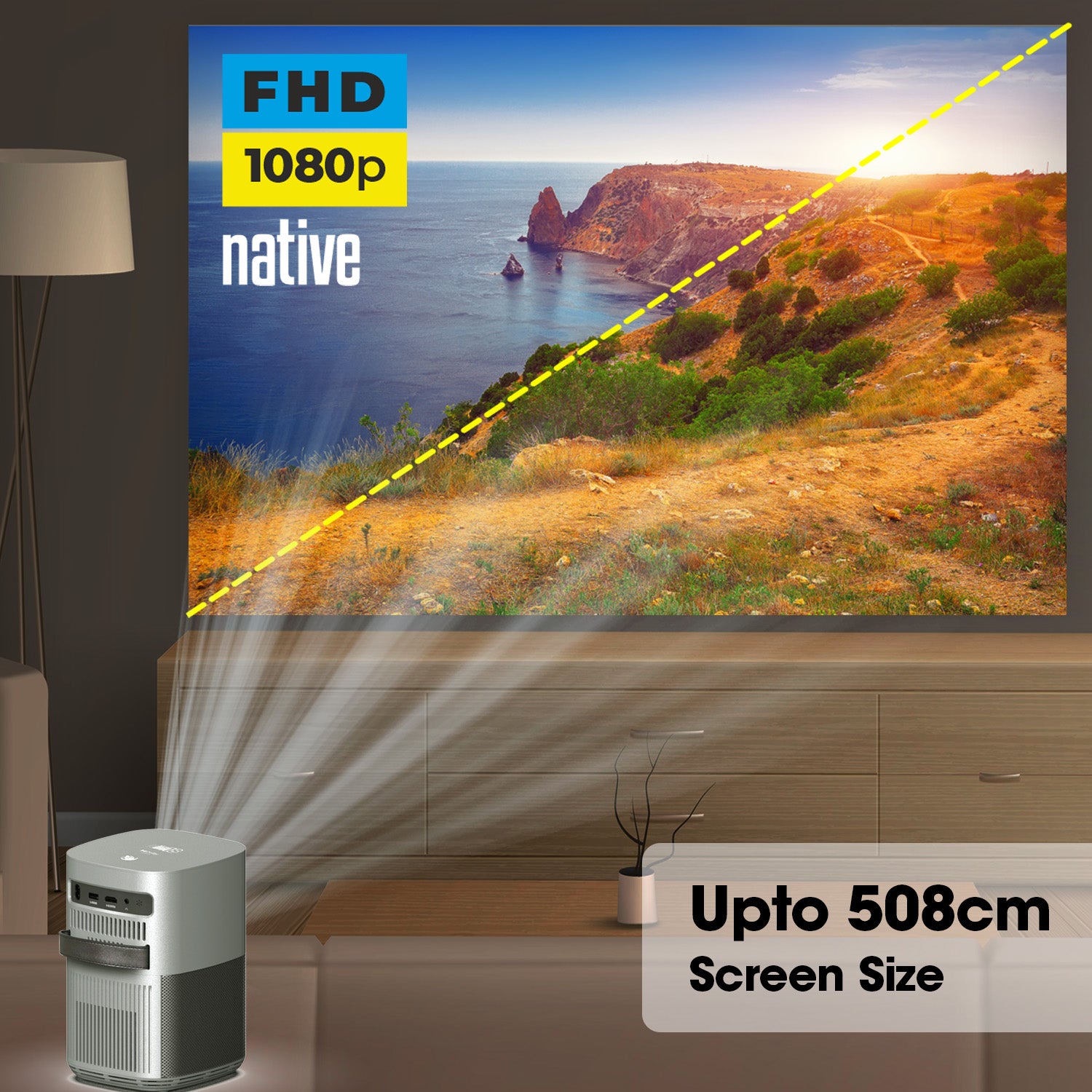 Zeb-PixaPlay 18 - LED Projector - Zebronics
