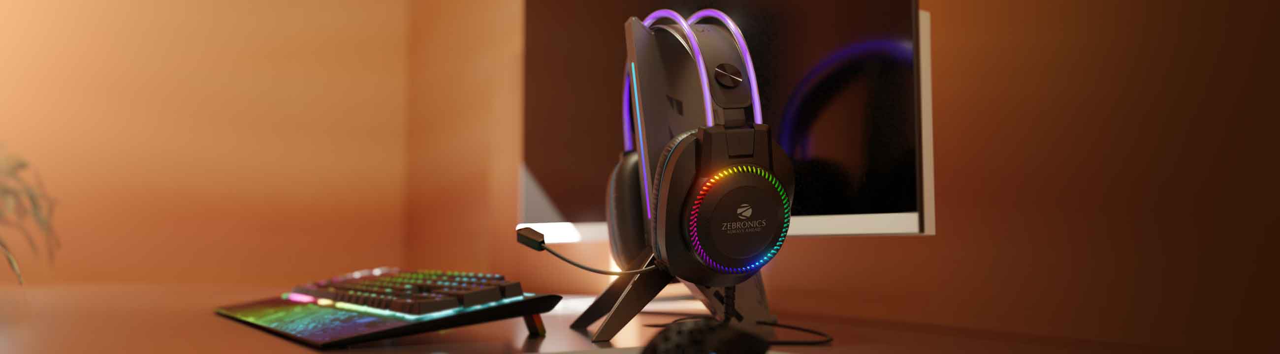 Gaming Headphones with RGB Lights