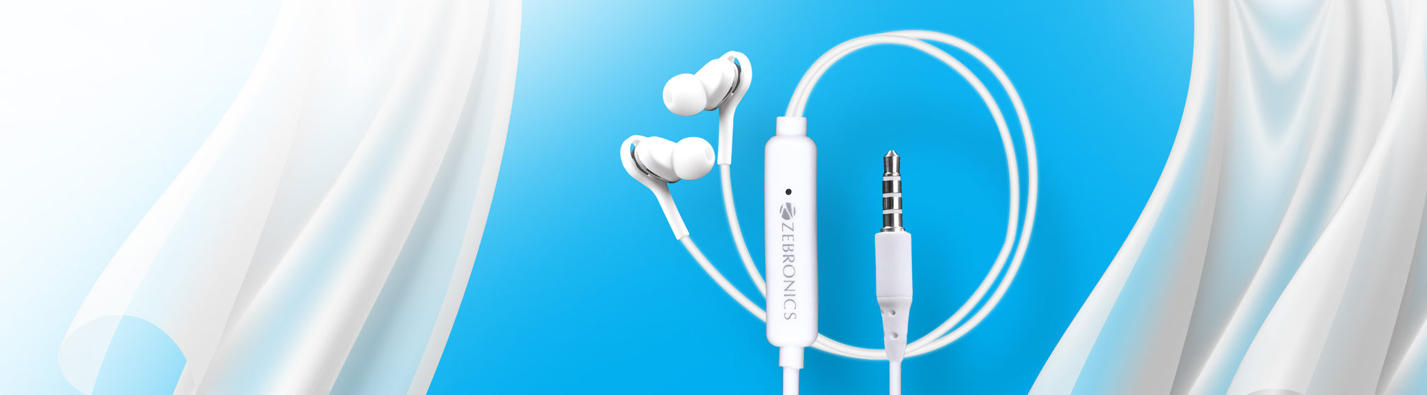 Wired In-Ear Earphones with Type C, 3.5MM Input - Zebronics