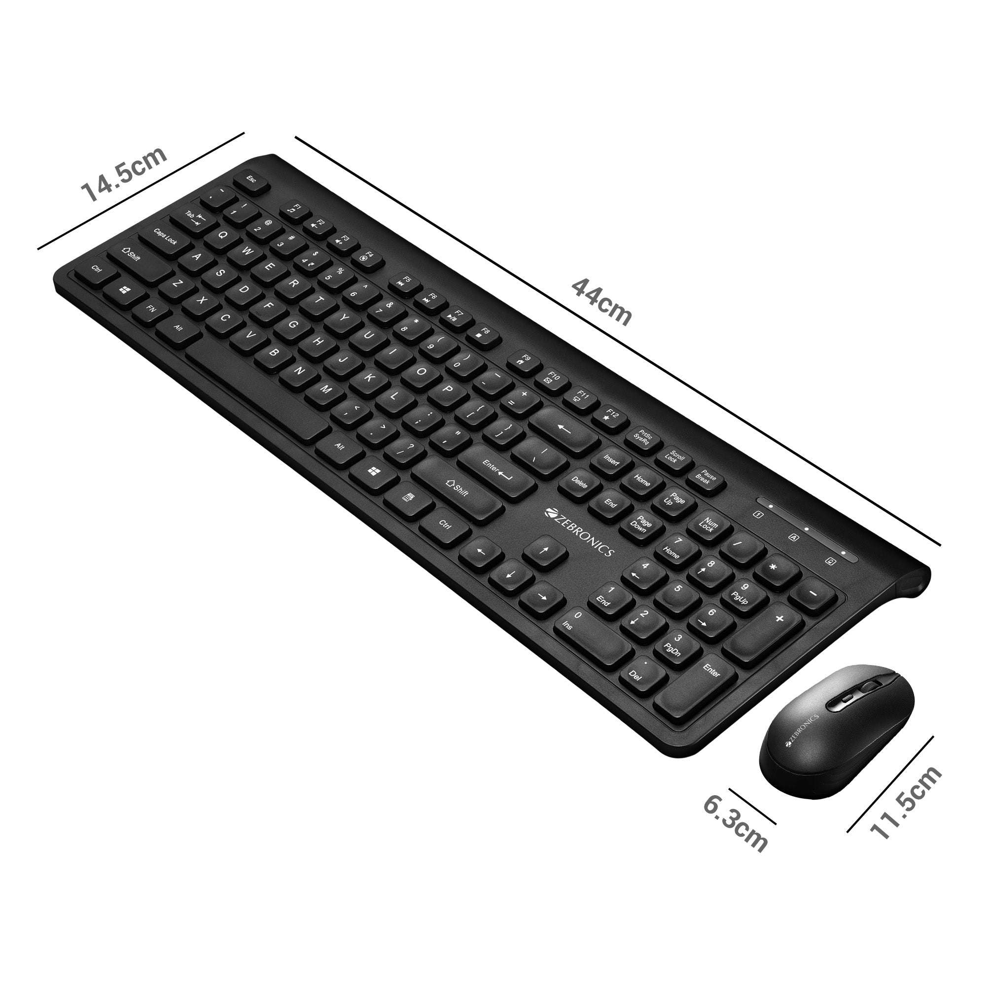 Zeb-Companion 130 - Wireless Keyboard and Mouse Combo - Zebronics