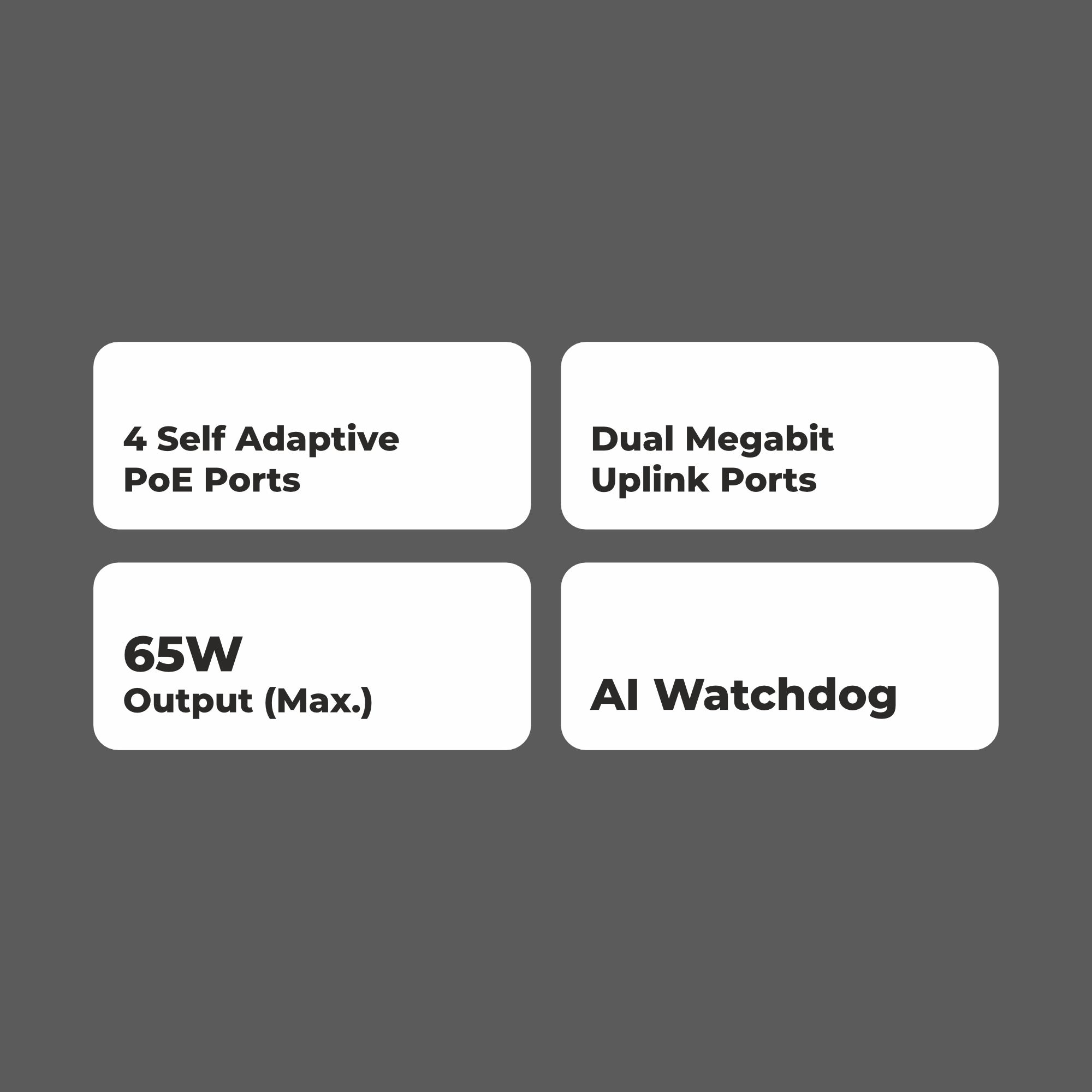Zeb 4PM2UM 65 - 4 Port POE Switch