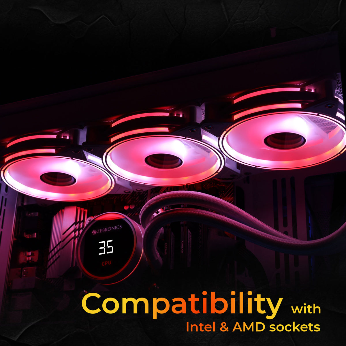 Zebronics Fan Zebronics AIO360TB/TW AIO Cooling Fan