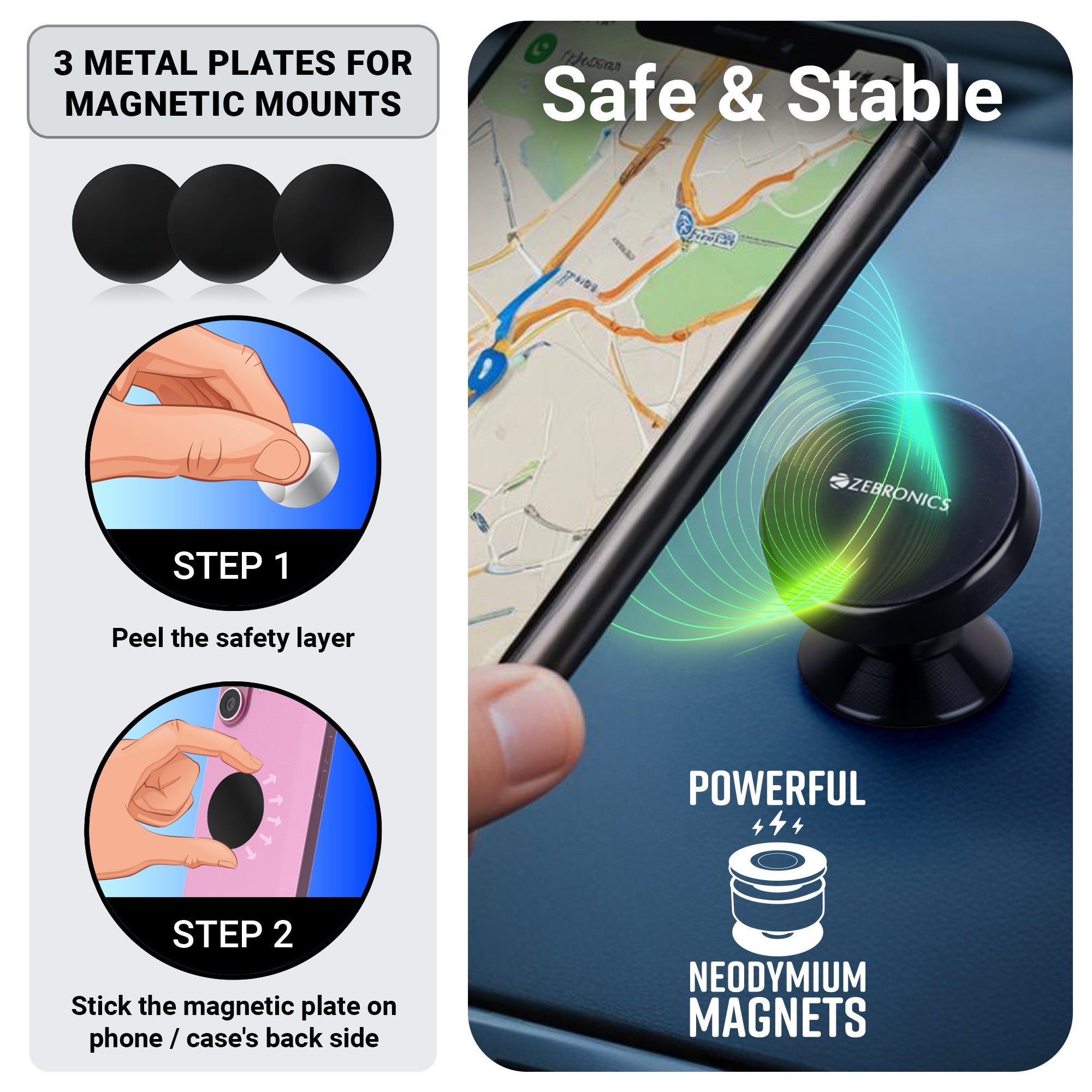 Zebronics - Zeb-CMH50 - Car mobile holder