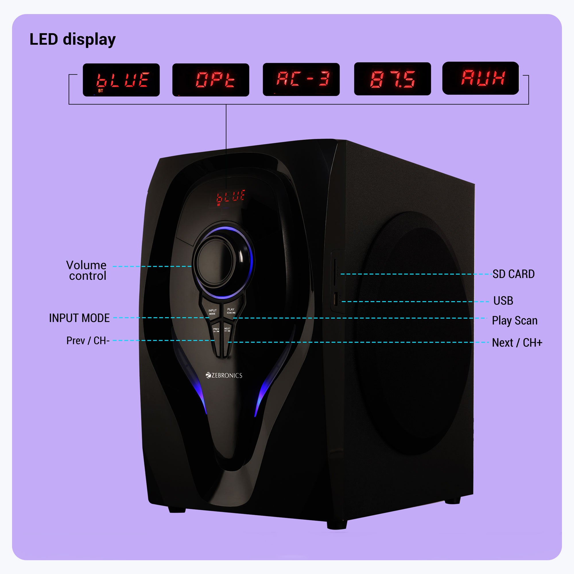 Zeb-Trump1 - 5.1 Speaker - Zebronics