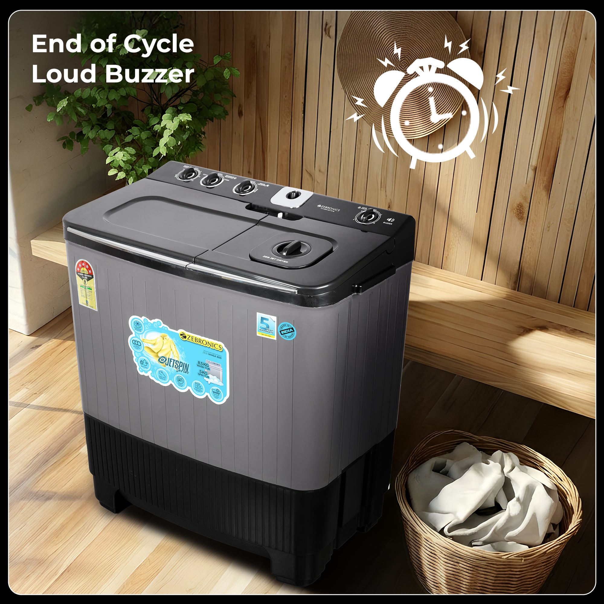 Zebronics WMSA 850 Washing Machine