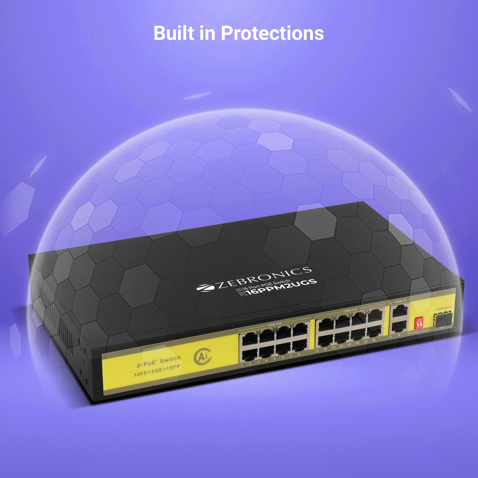 Zeb 16PPM2UGS - 16 Port POE Switch
