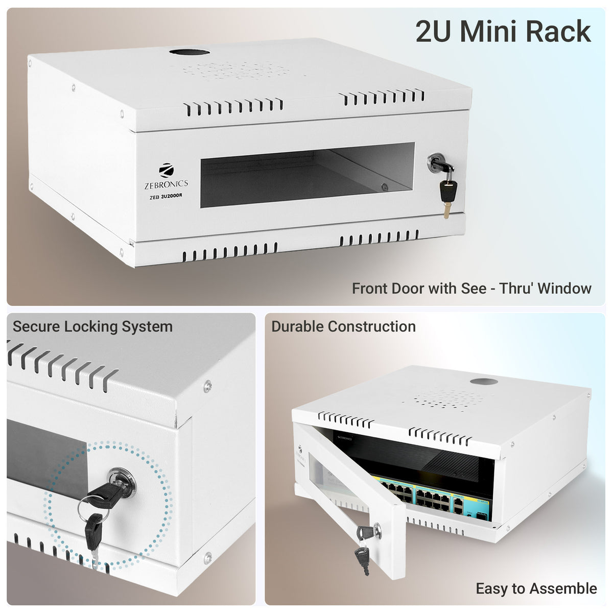 Zebronics 2U2000R CCTV 2U Mini Rack