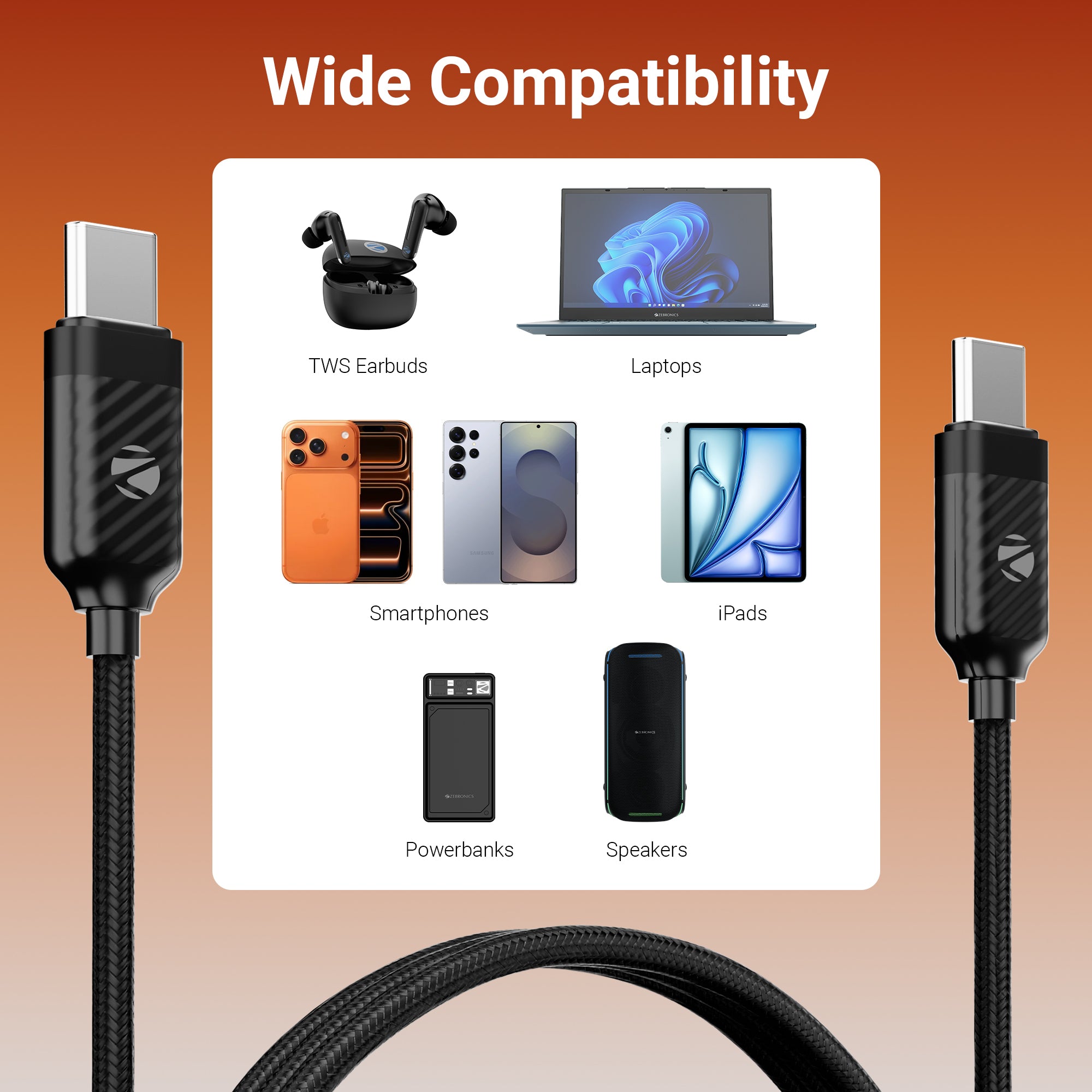 Zebronics WATTZ 60CC5 Type C Cable