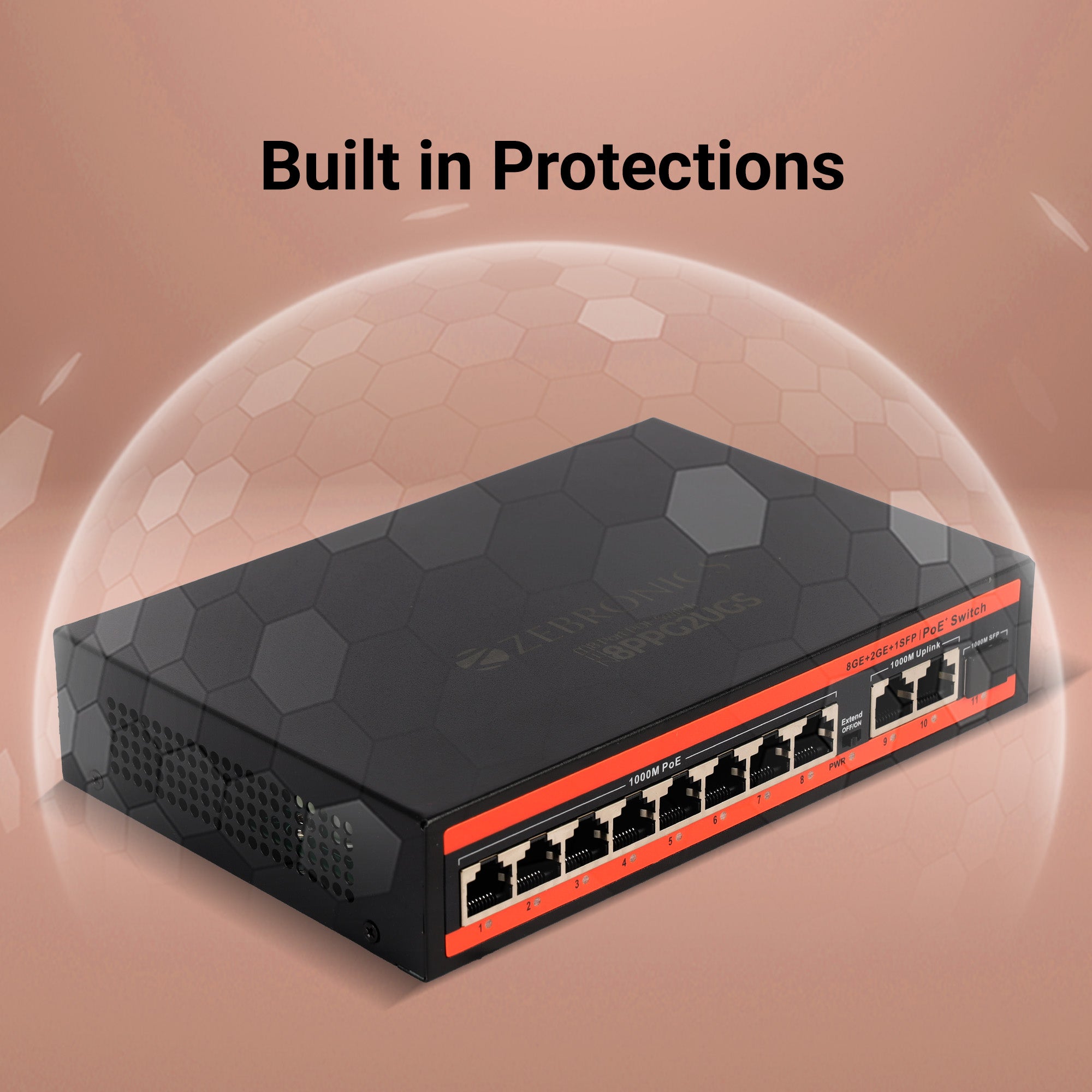 Zeb 8PPG2UGS - 8 Port POE Switch