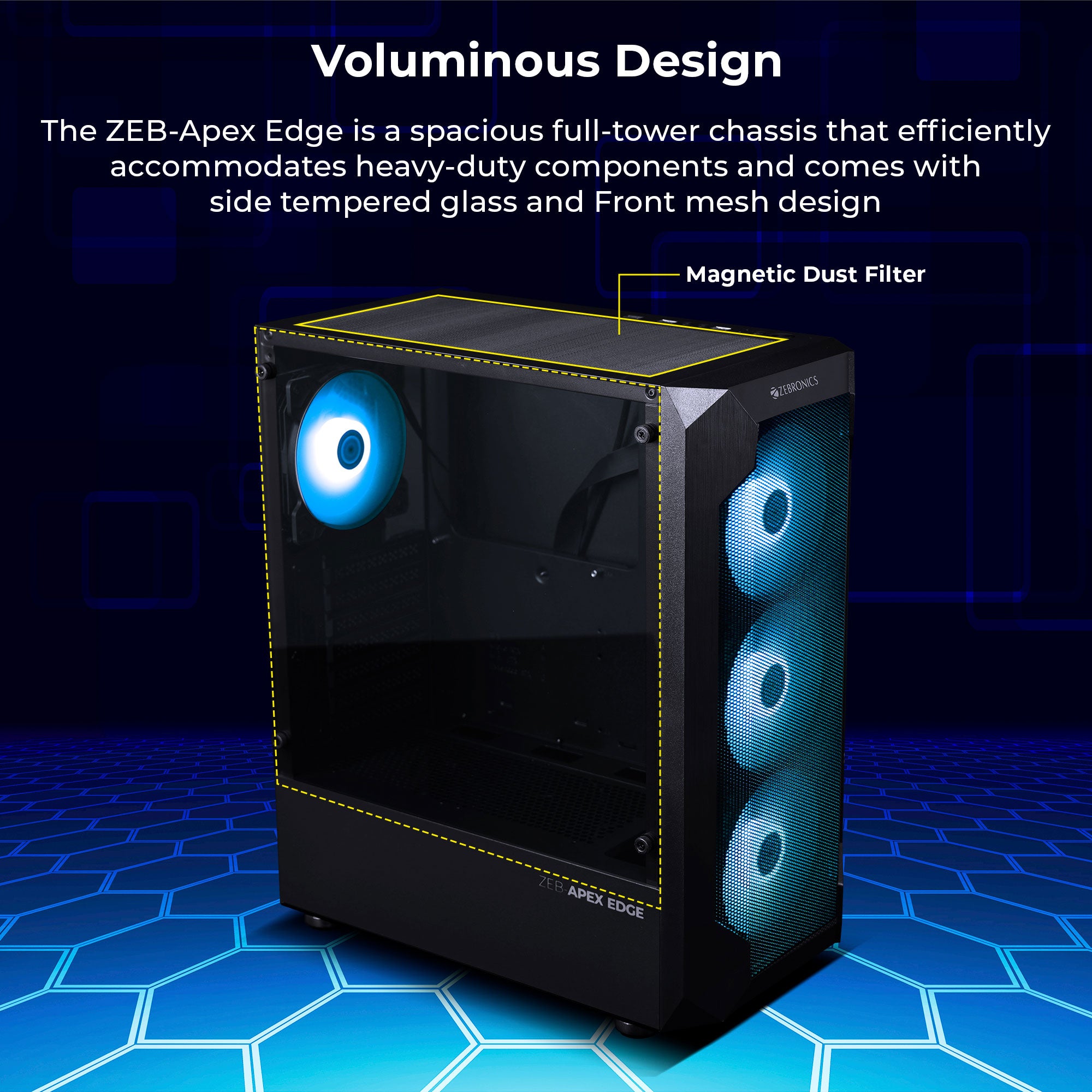 Zeb-Apex Edge - Gaming Chassis - Zebronics