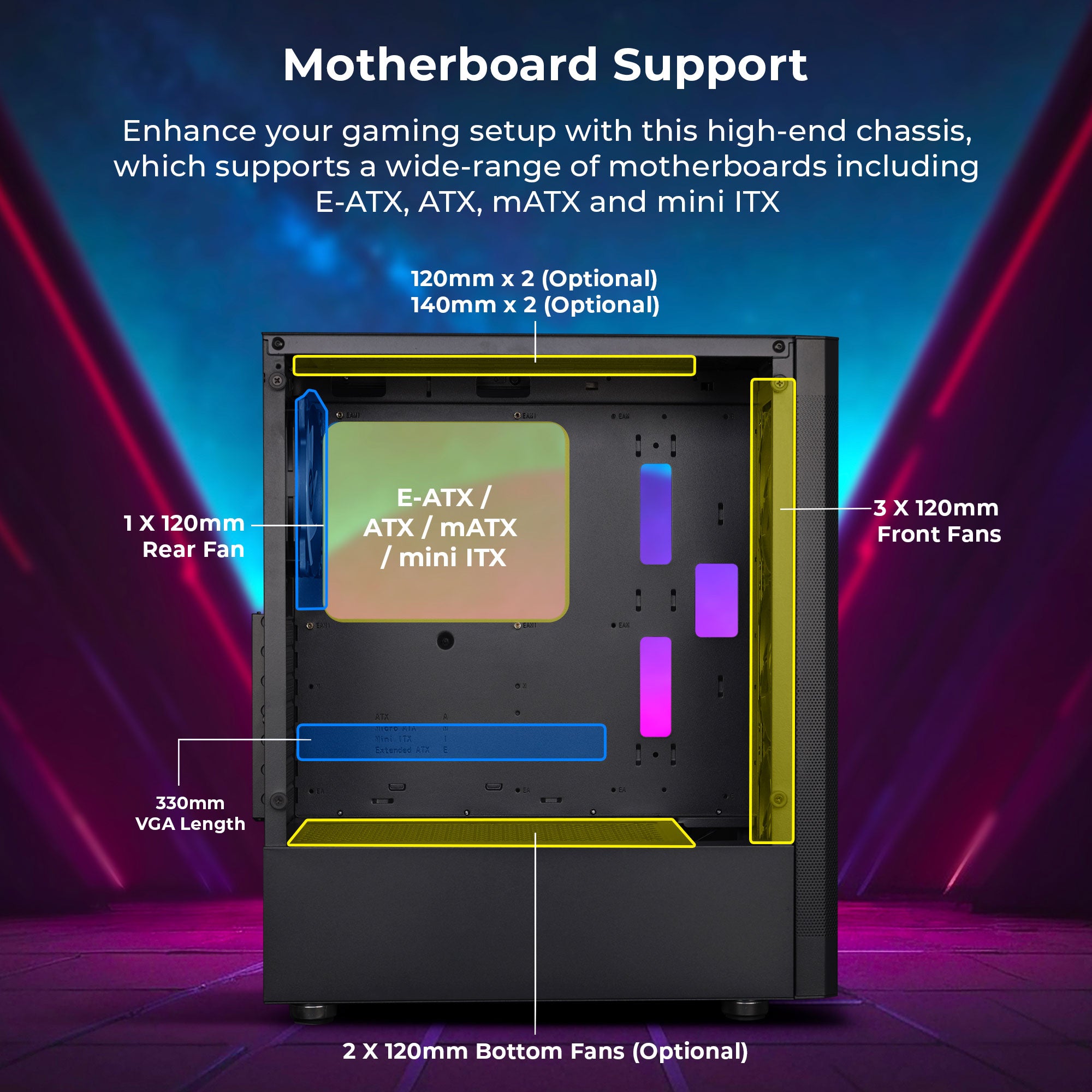 Zeb-Apex - Gaming Cabinet - Zebronics