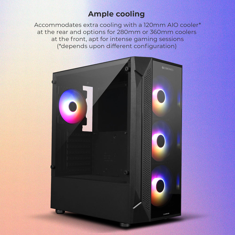 Buy Shop ZEBRONICS Apex Pro Premium Gaming Cabinet at Low Price & EMI ...