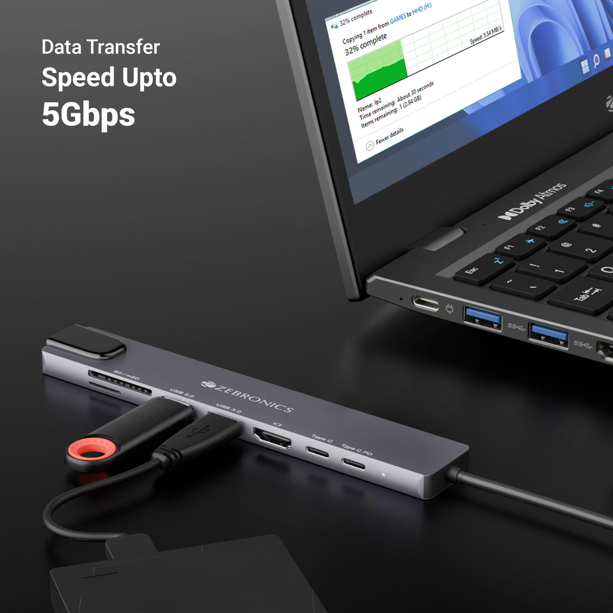 Zebronics CT81 Multiport hub