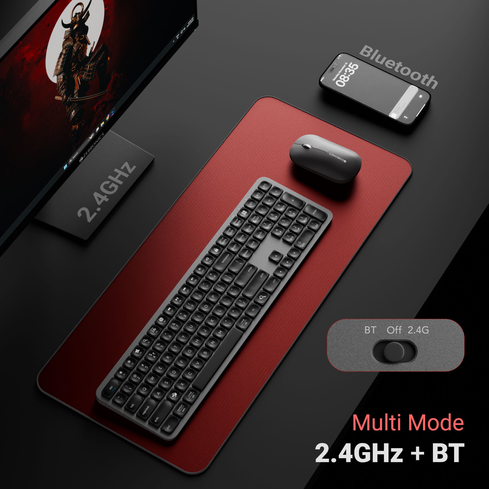 ソウメイロゼ Zebronics Companion 5002 Wireless Keyboard and Mouse Combo
