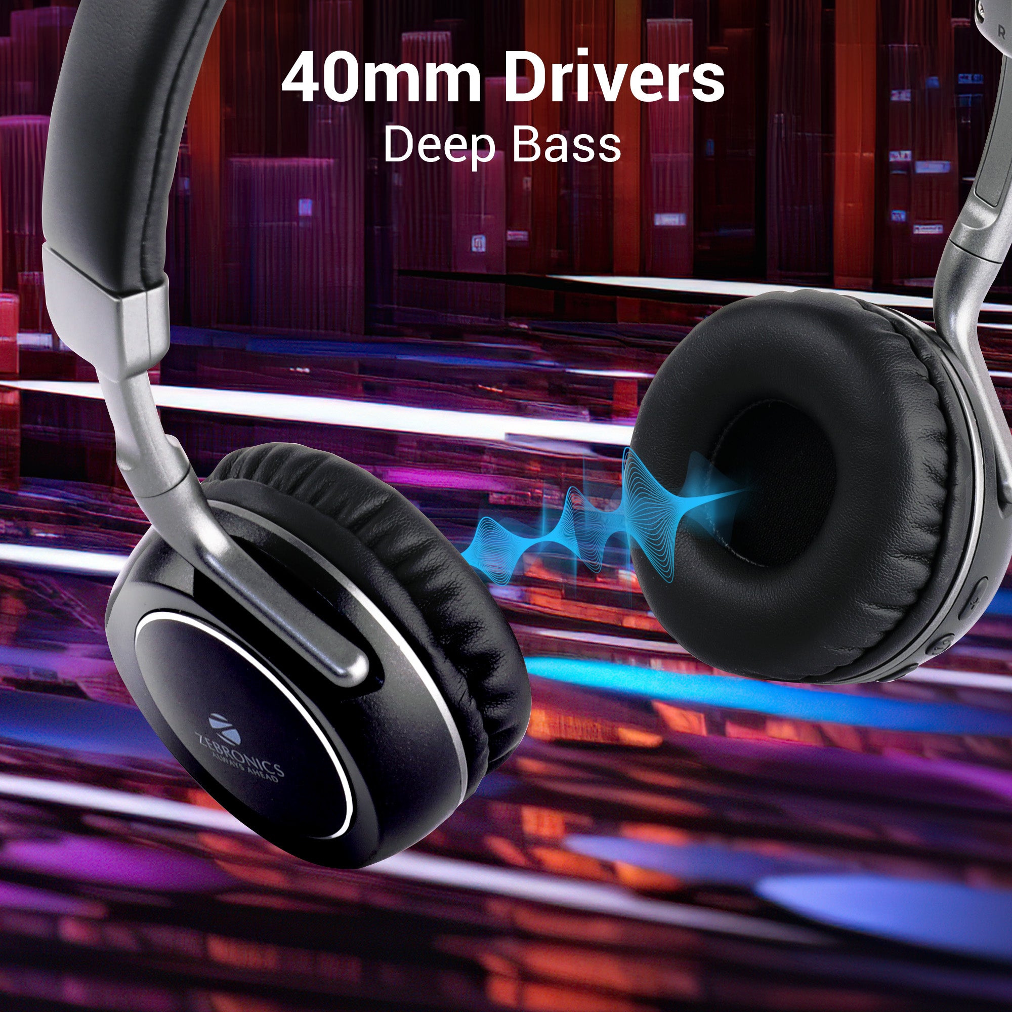 Zeb-Duke 2 - Wireless Headphone - Zebronics