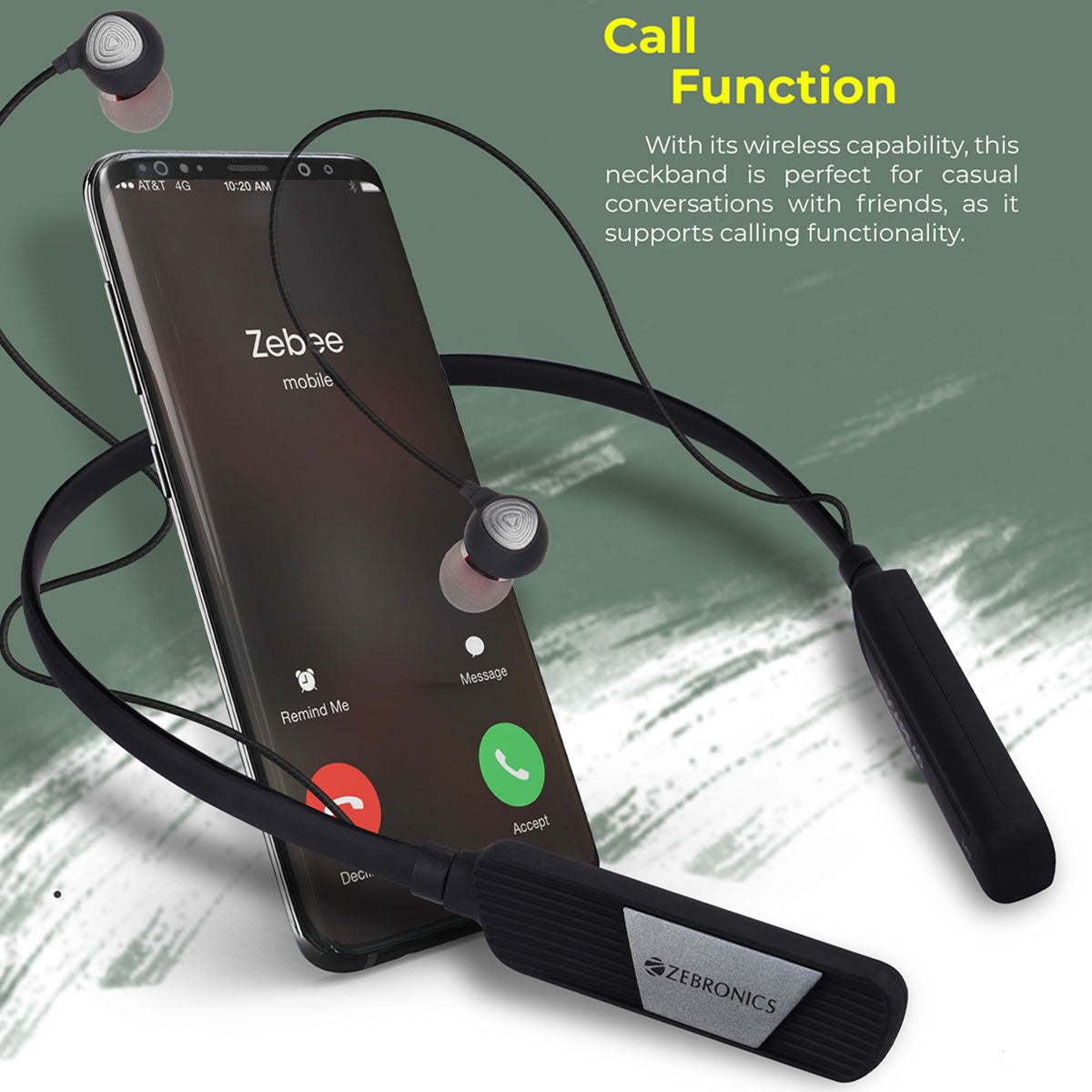 Zeb-Escape 40 - Wireless Neckband earphone - Zebronics