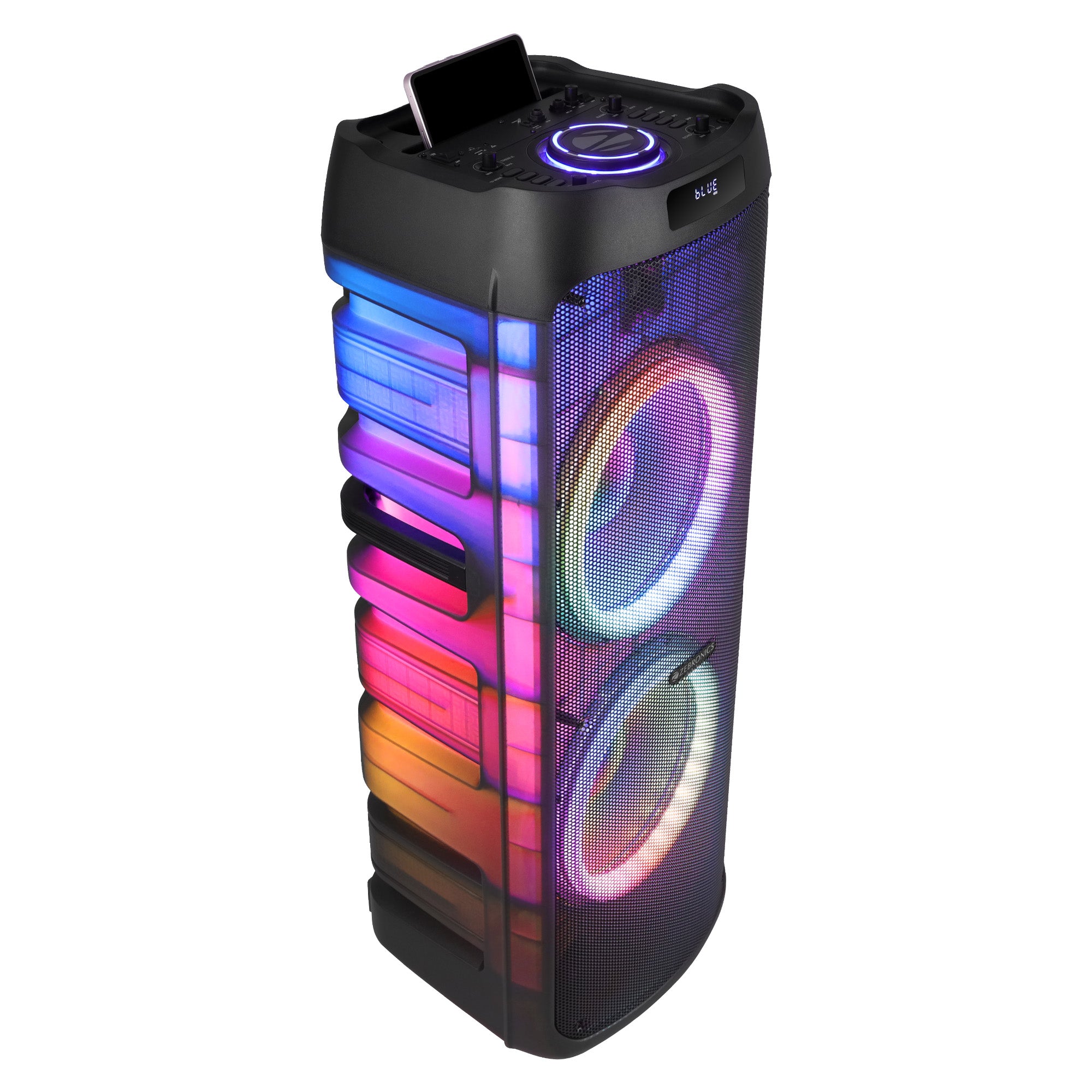 Zebronics Glow Box 12B DJ speaker | tilted pic