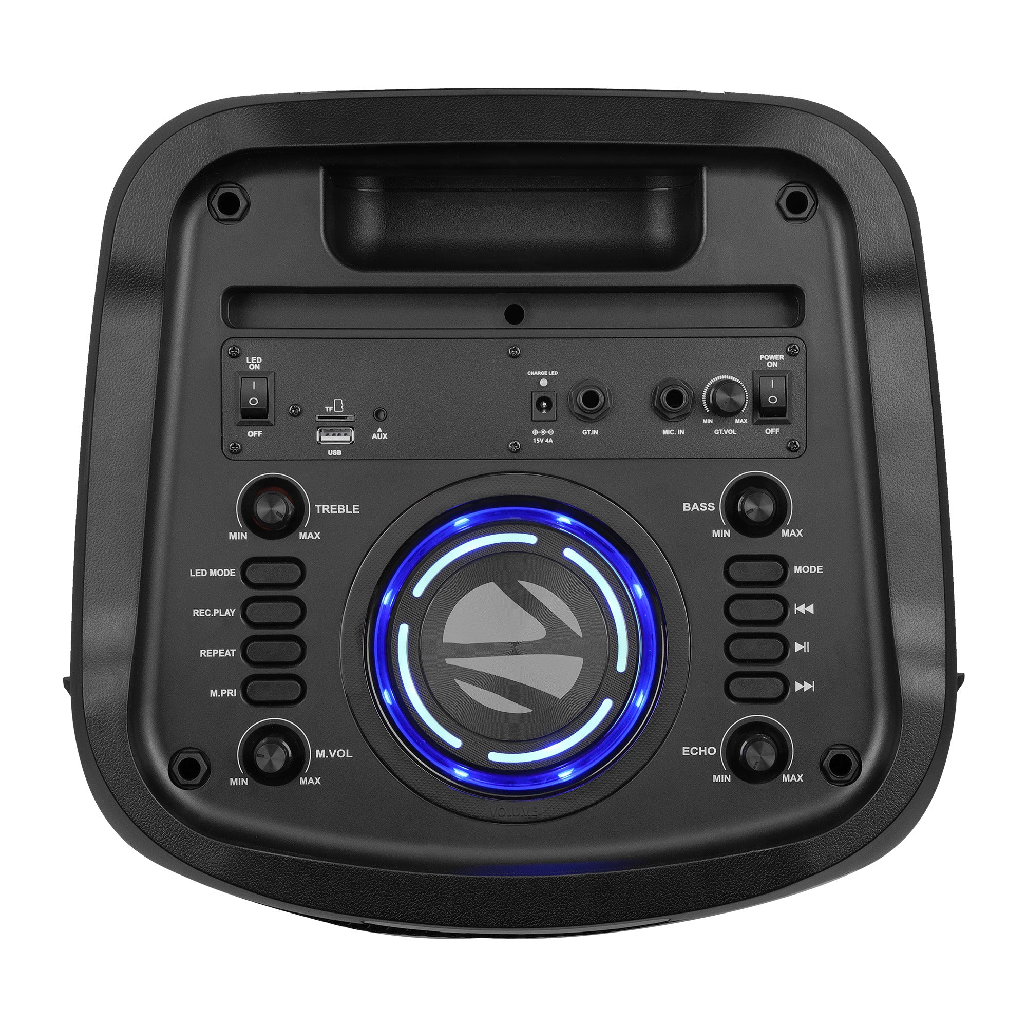 Zebronics Glow Box 12B DJ speaker | top view