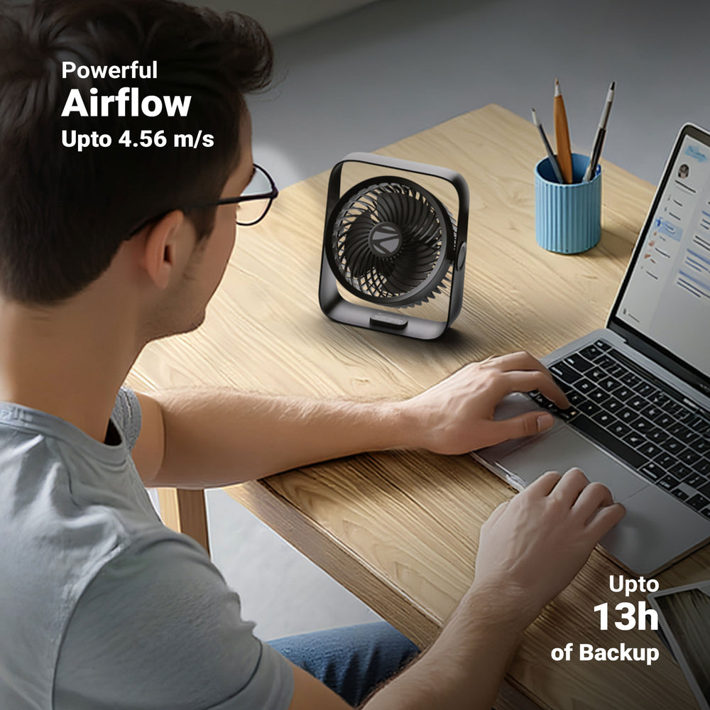 Zebronics Fan Zebronics Heat Buster 300 Portable Desk Fan
