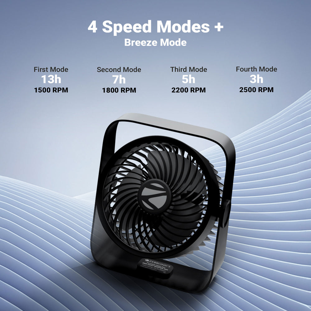 Zebronics Fan Zebronics Heat Buster 300 Portable Desk Fan
