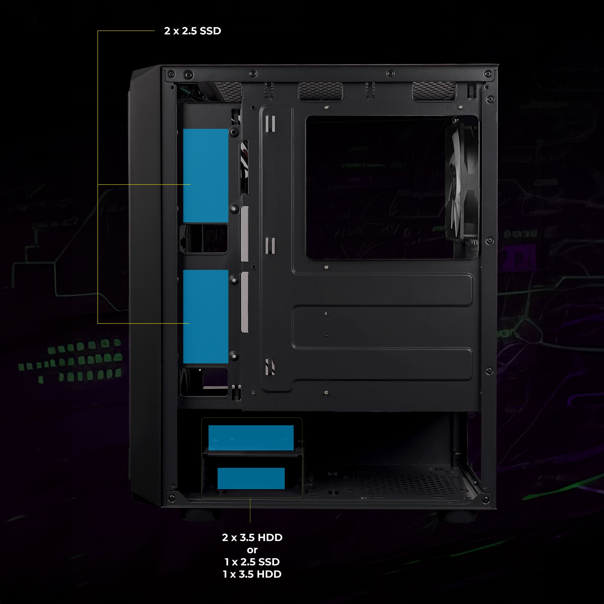 Zeb-Invicta Pro - Gaming Chassis - Zebronics