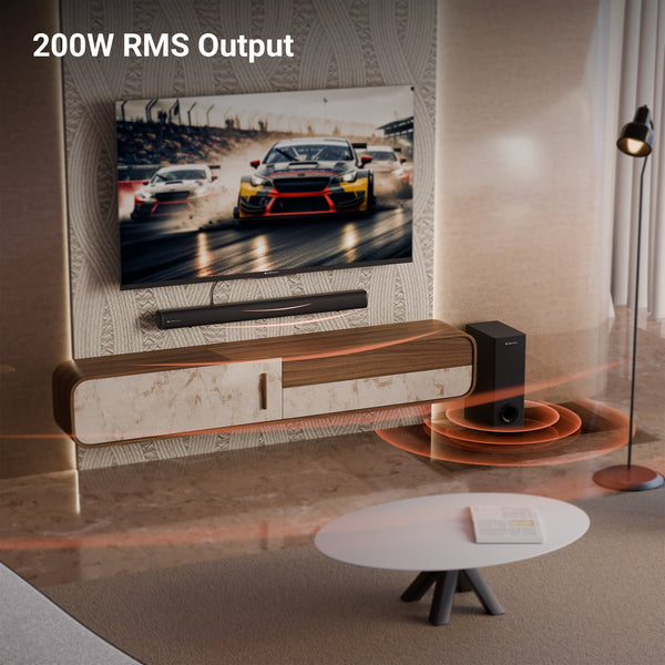Zebronics Juke Bar 4120 200W RMS 2.1 Channel Soundbar System with 13.33cm Subwoofer, Wireless Mic and Virtual 5.1 Surround Sound sound bar thumbnail 2
