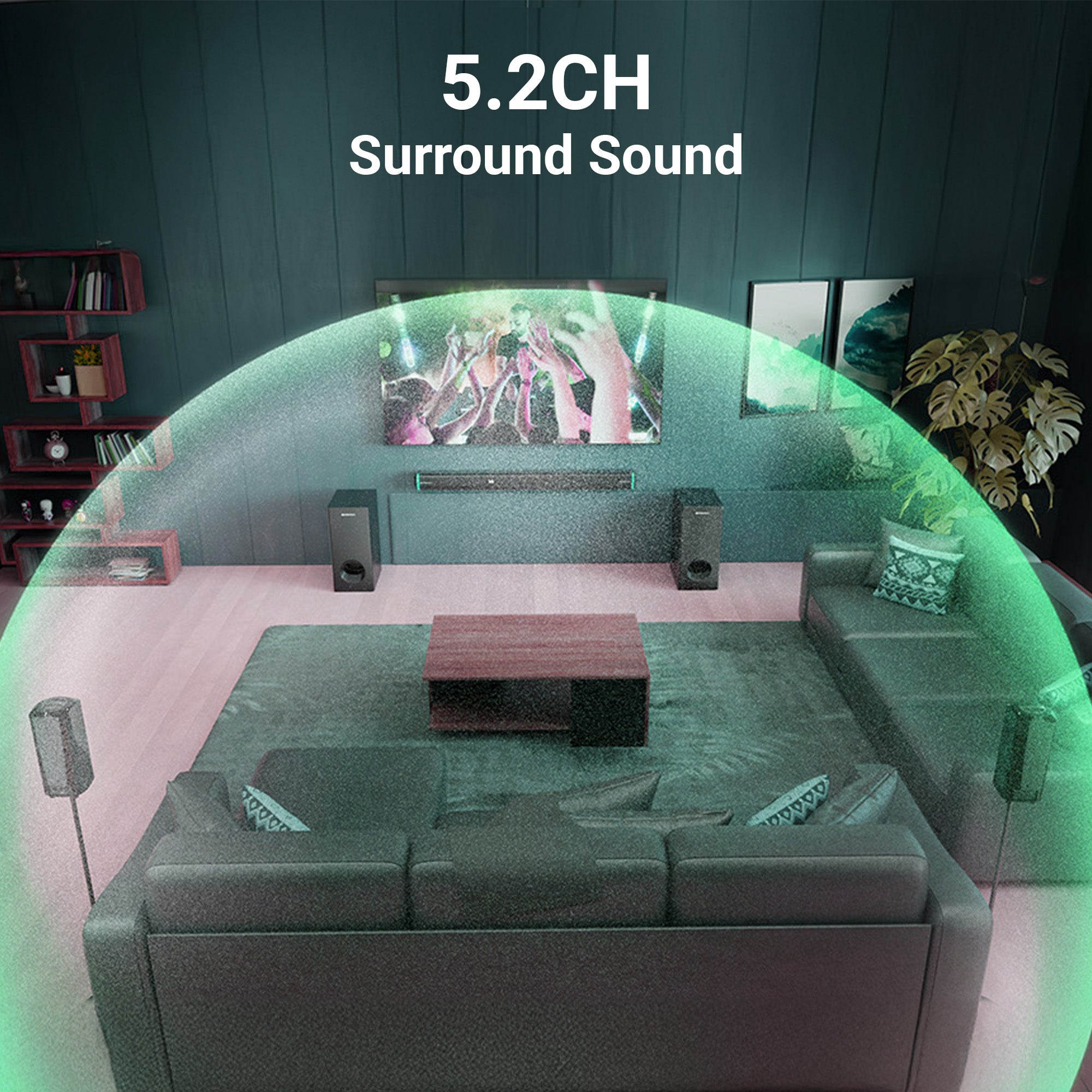 Zebronics Juke Soundbar 9552 5.2CH Surround Sound