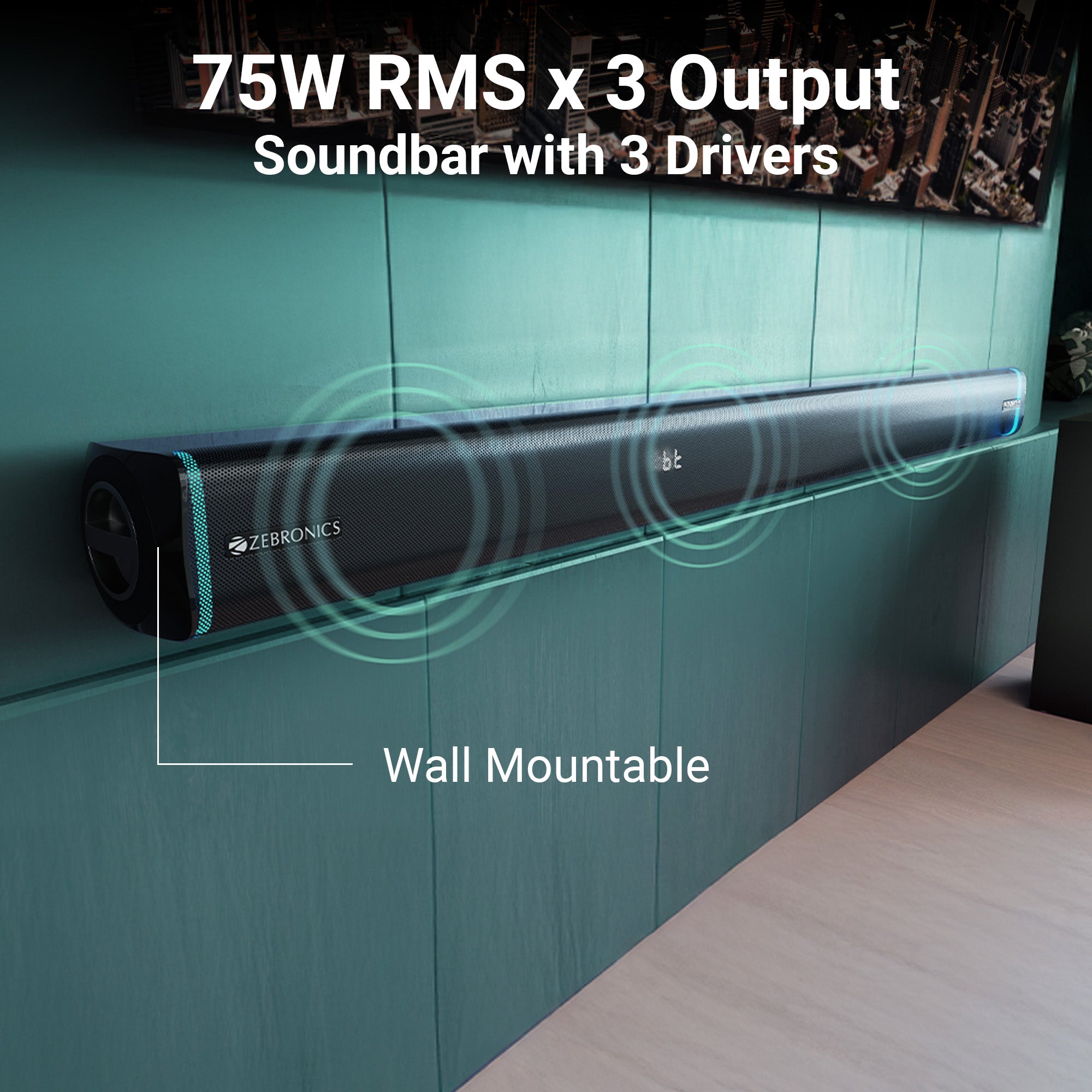 Zebronics Juke Soundbar 9552 Wall Mountable 