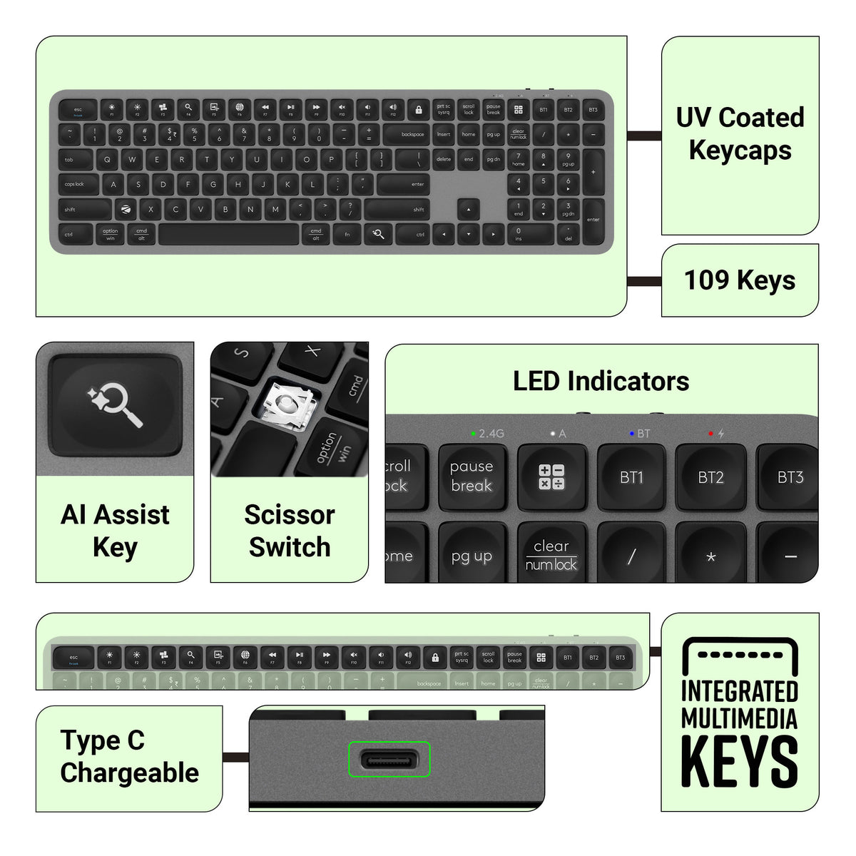 Zebronics Normal Keyboard Zebronics K5002MW Wireless Keyboard