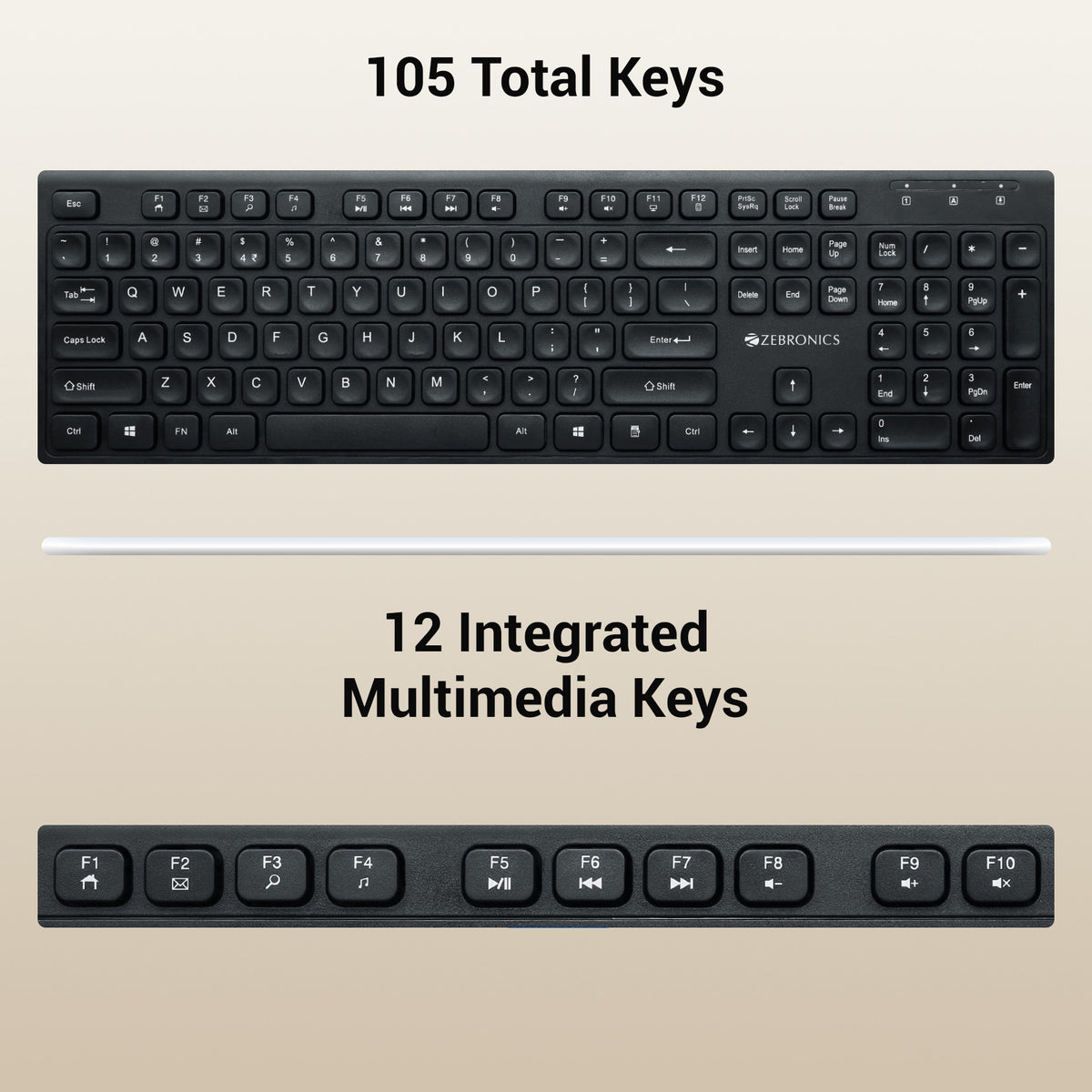 Zebronics K51 Multimedia Keyboard