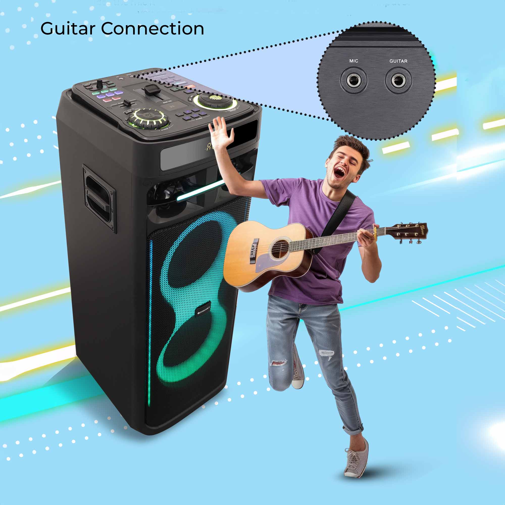 Zeb-Knock Pro - DJ Speaker - Zebronics - Guitar Connection