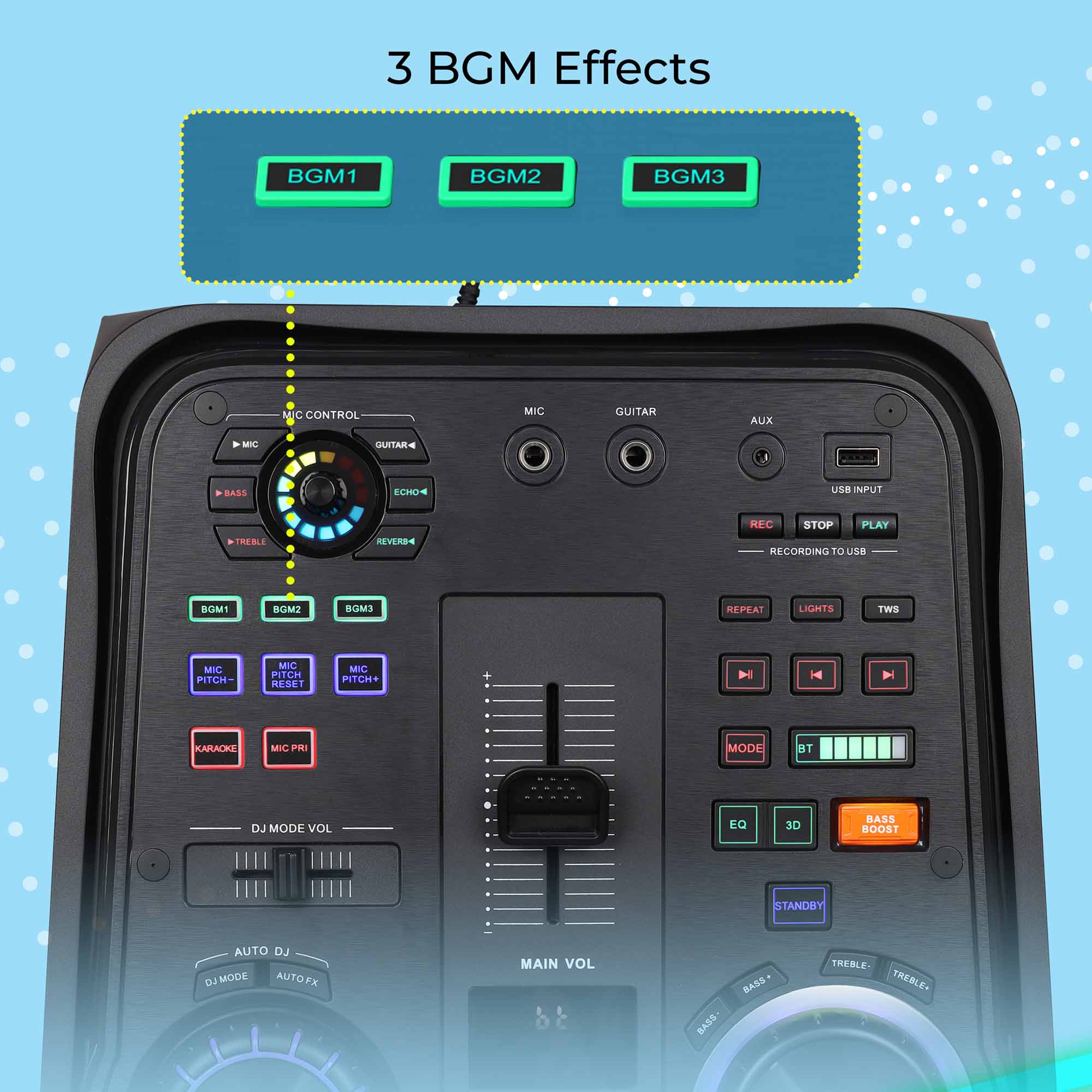 Zeb-Knock Pro - DJ Speaker - Zebronics - 3 BGM effects