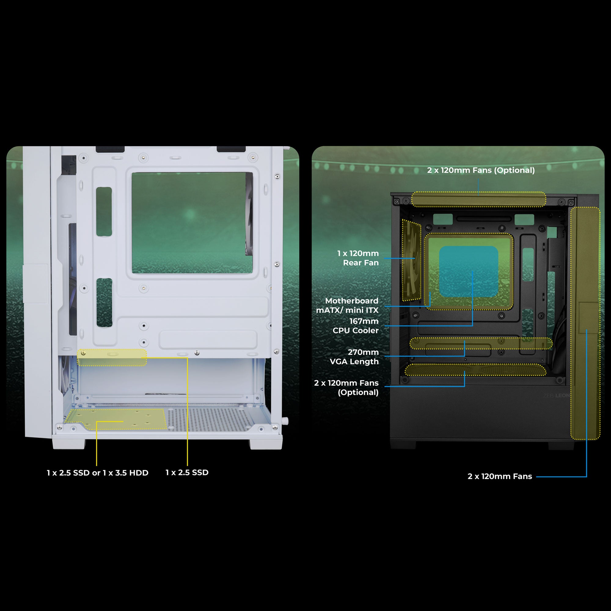 Zeb-Leon - Gaming Cabinet - Zebronics