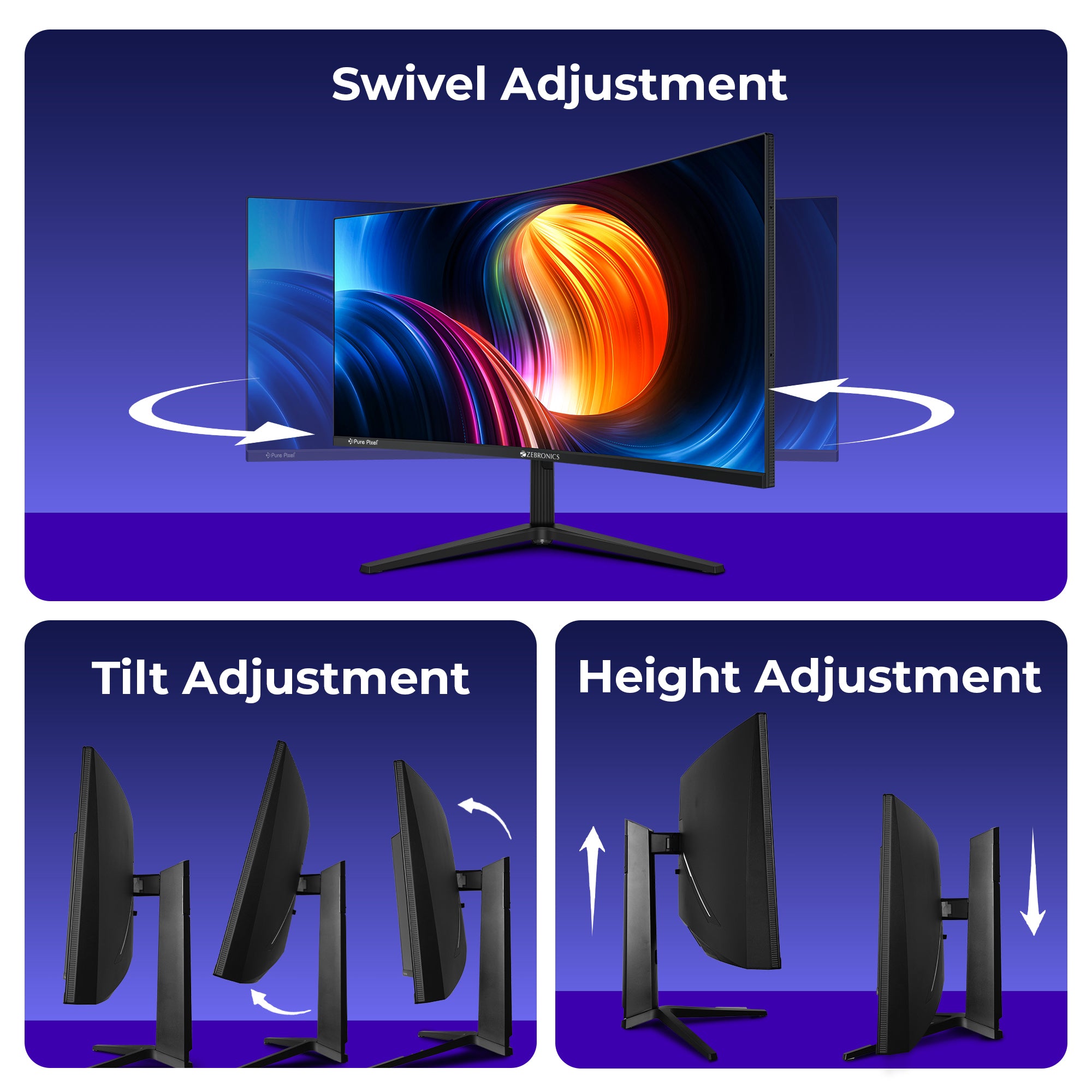 Zeb-N34A - Gaming Monitor - Zebronics